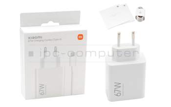 MDY-12-EH Original Xiaomi USB-C Netzteil 67,0 Watt EU Wallplug weiß (Charging Combo Type-A)