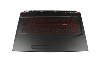 MSI GL73 9RC/9RCX/9SC (MS-17C8) Original Tastatur inkl. Topcase DE (deutsch) schwarz/schwarz mit Backlight rote Hintergrundbeleuchtung