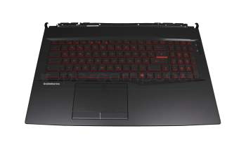 MSI GL75 Leopard 10SFR/10SDK/10SDR (MS-17E7) Original Tastatur inkl. Topcase DE (deutsch) schwarz/schwarz mit Backlight