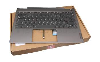 PD4SB-GR Original Lenovo Tastatur inkl. Topcase DE (deutsch) grau/grau mit Backlight