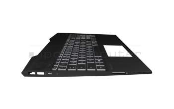 PK1328B3A10 Original HP Tastatur inkl. Topcase DE (deutsch) schwarz/weiß/schwarz mit Backlight