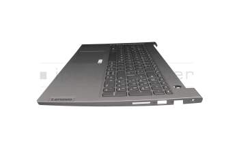 PR5SB-GE Original Lenovo Tastatur inkl. Topcase DE (deutsch) silber/grau mit Backlight