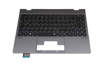 Weibu W1140T Original Tastatur inkl. Topcase DE (deutsch) schwarz/grau mit Backlight