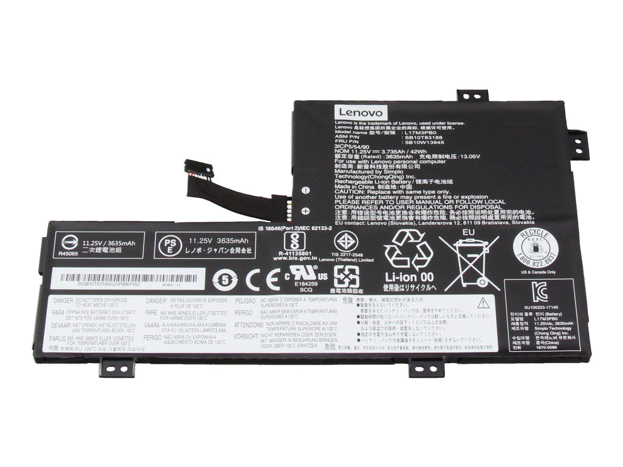 LENOVO Battery 3 Cell 42Wh (5B10T36866)