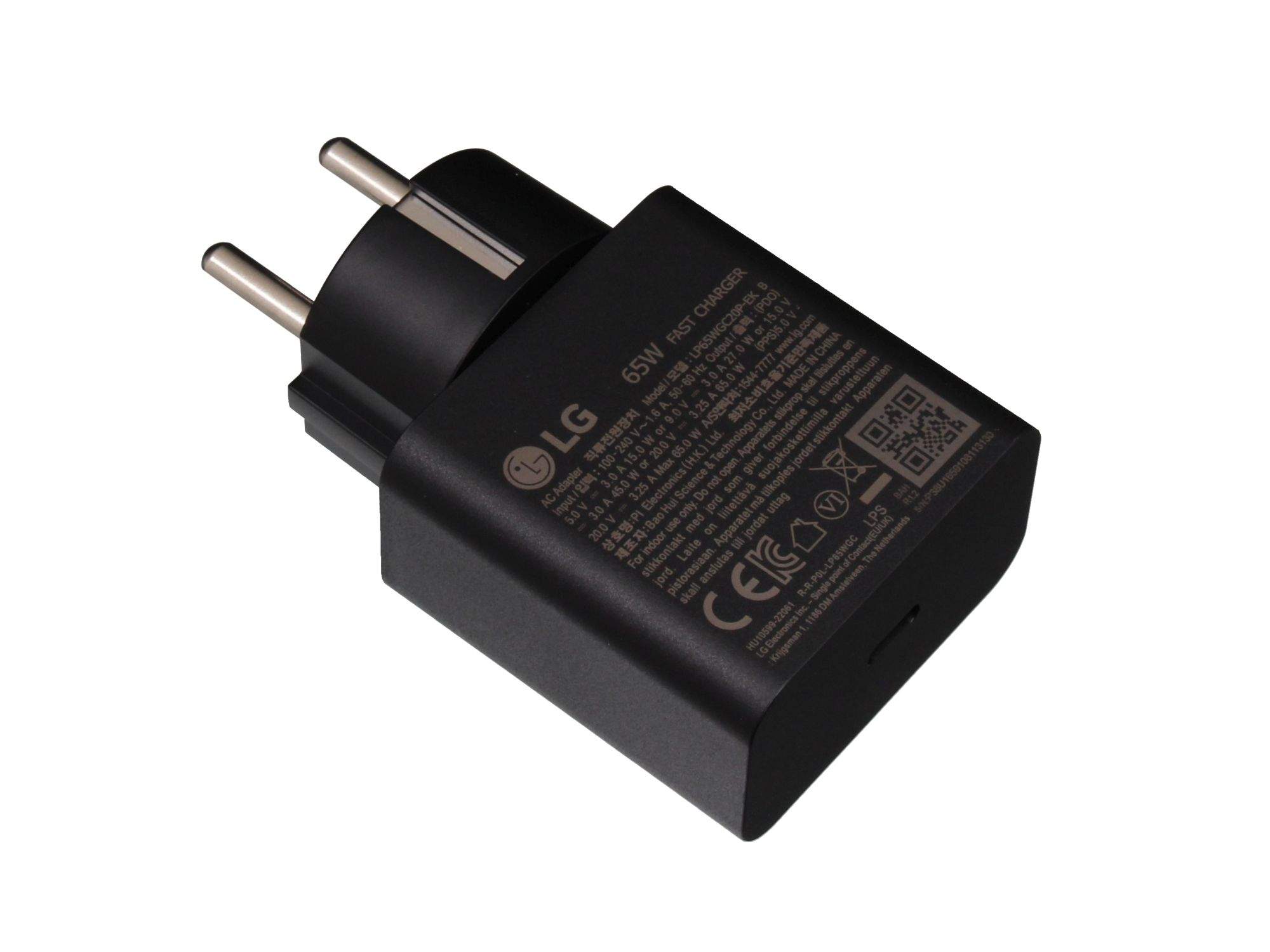 LG USB-C Netzteil 65 Watt EU Wallplug für LG Gram 16 (16T90R)