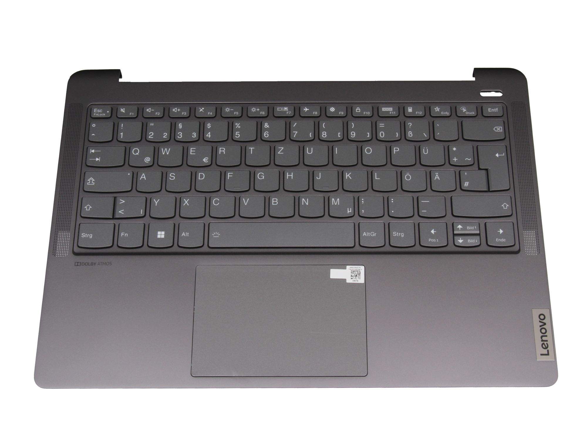 LENOVO 5CB1D66786M0SL Tastatur inkl. Topcase DE (deutsch) grau/grau mit Backlight