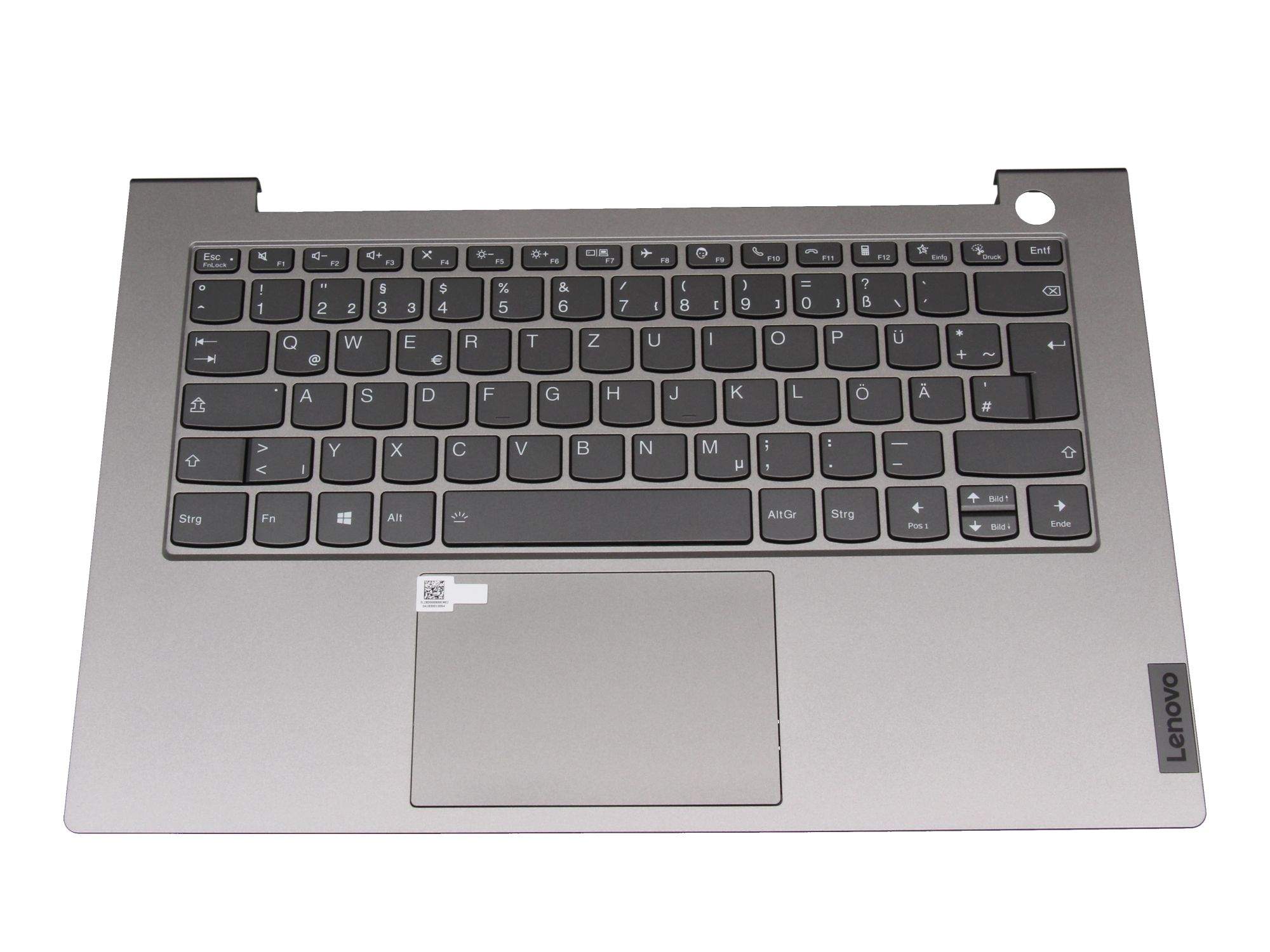 LENOVO 7211310100012 Tastatur inkl. Topcase DE (deutsch) grau/grau mit Backlight