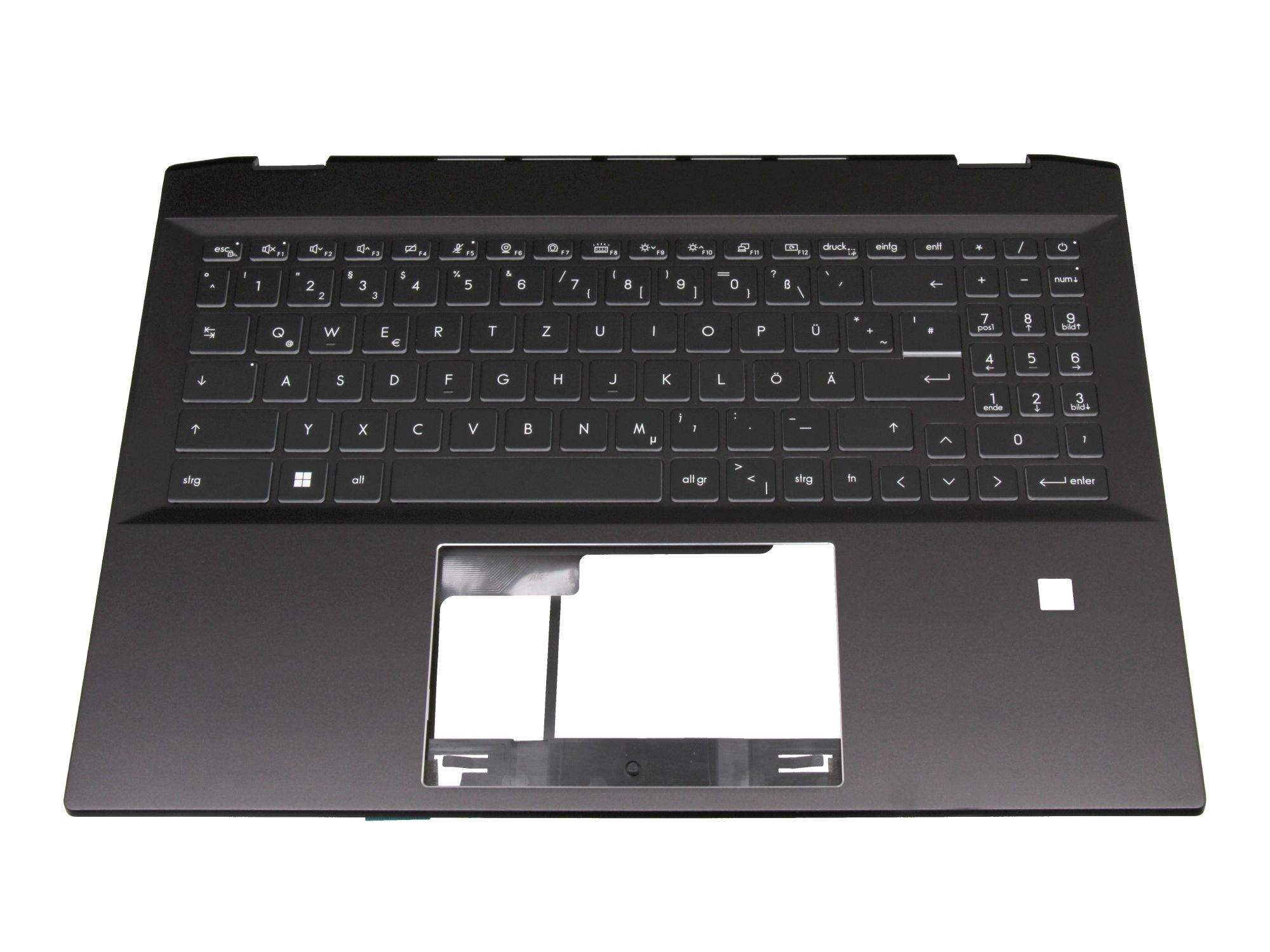 MSI 957-15921E-C06 Tastatur inkl. Topcase DE (deutsch) schwarz/schwarz mit Backlight