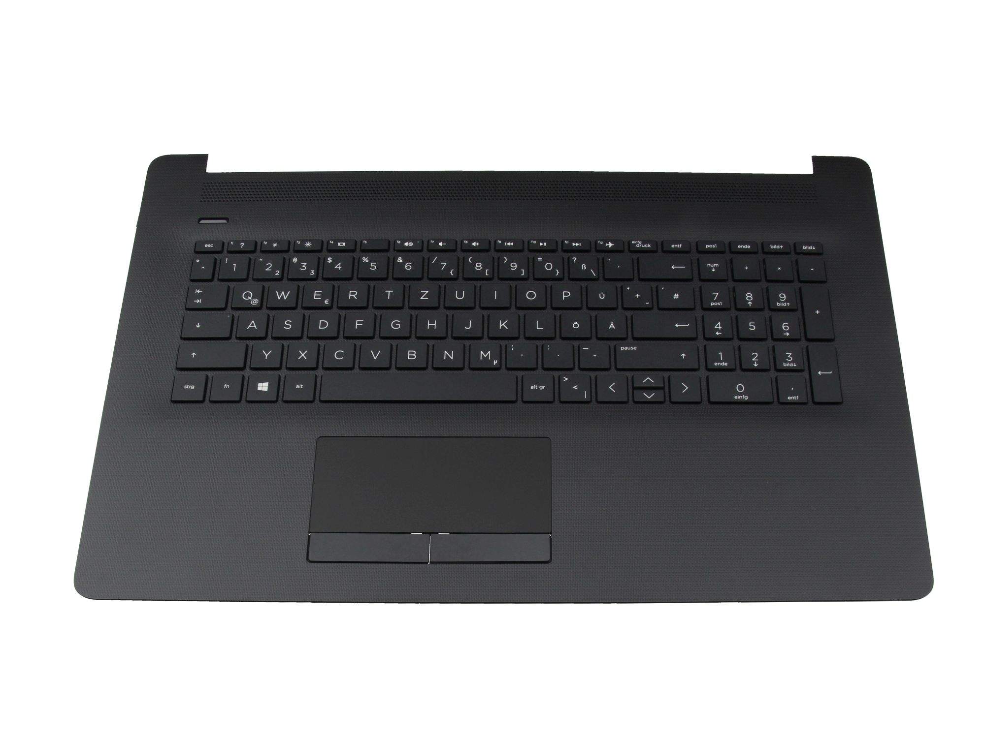 HP Tastatur inkl. Topcase DE (deutsch) schwarz/schwarz (mit TP/DVD, Oberflächenstruktur \"Diamond\") f