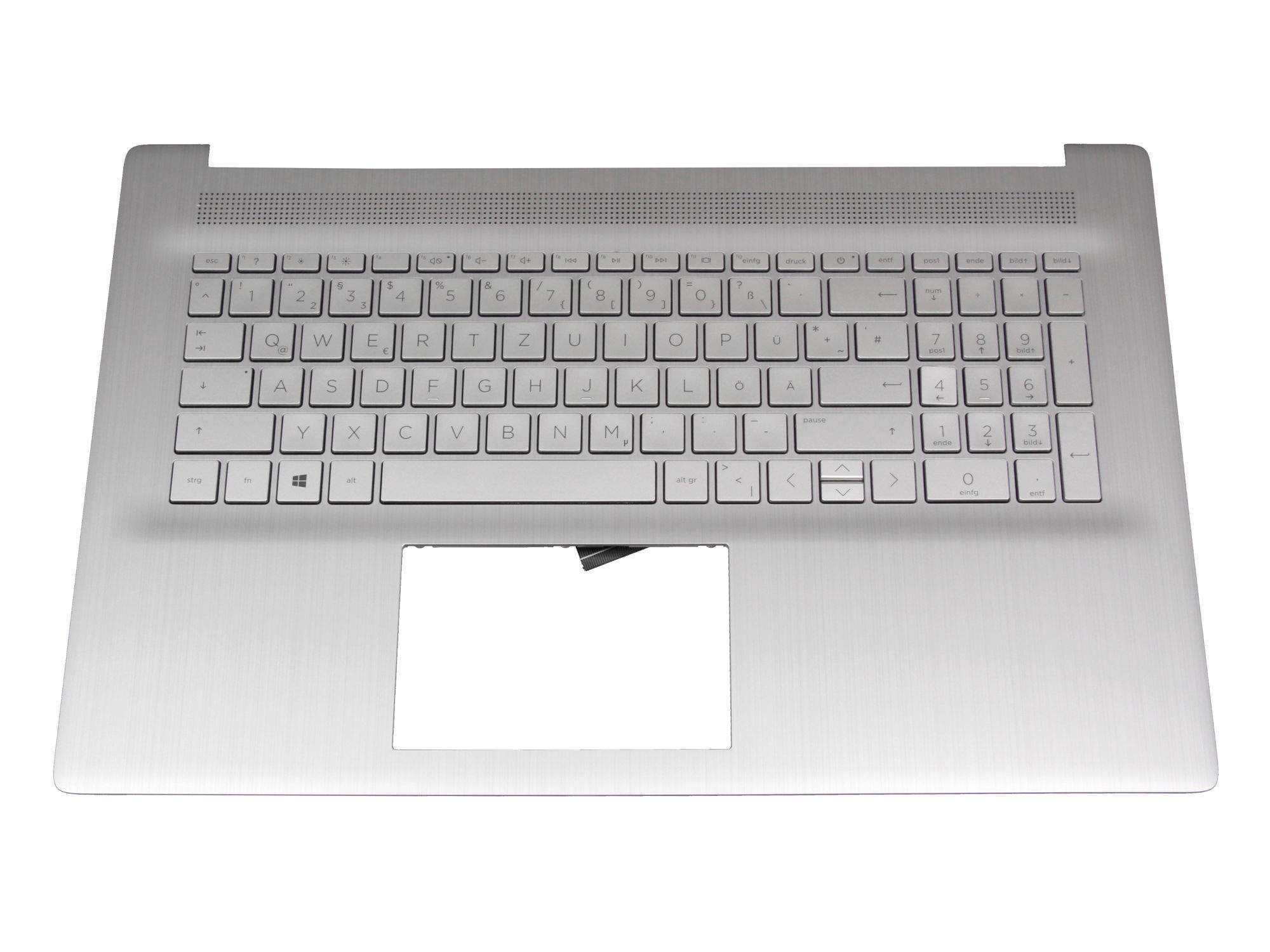 HP Tastatur inkl. Topcase DE (deutsch) silber/silber für HP 17-cn0000