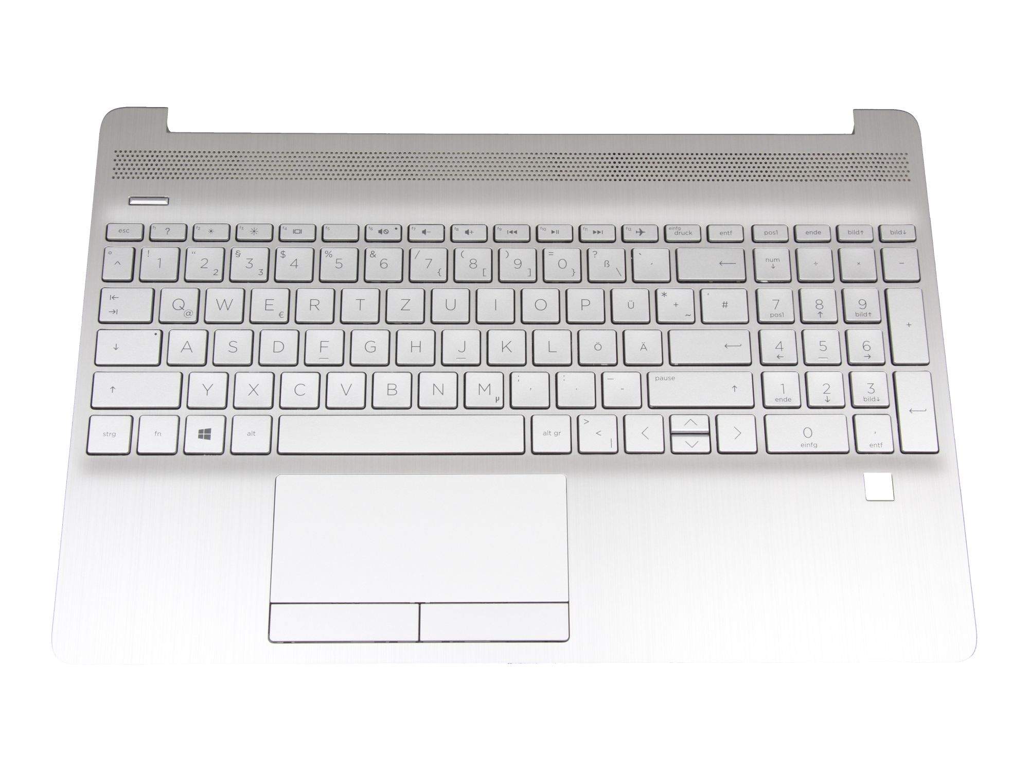 HP Tastatur inkl. Topcase DE (deutsch) silber/silber für HP 15-dw3000