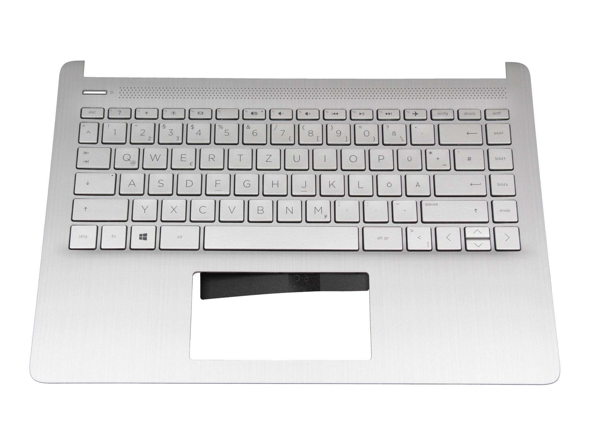 HP Tastatur inkl. Topcase DE (deutsch) silber/silber für HP 14s-dq1000