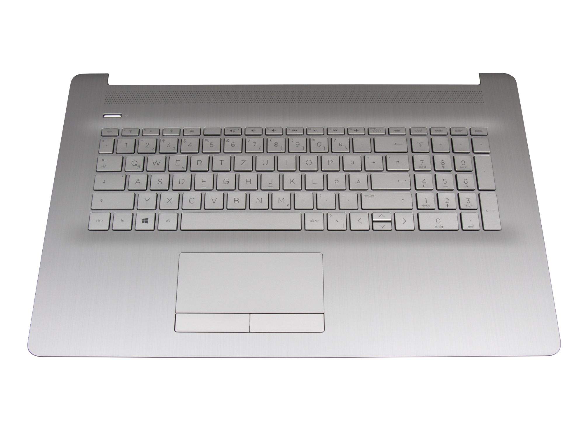 HP Tastatur inkl. Topcase DE (deutsch) silber/silber für HP 17-by4000