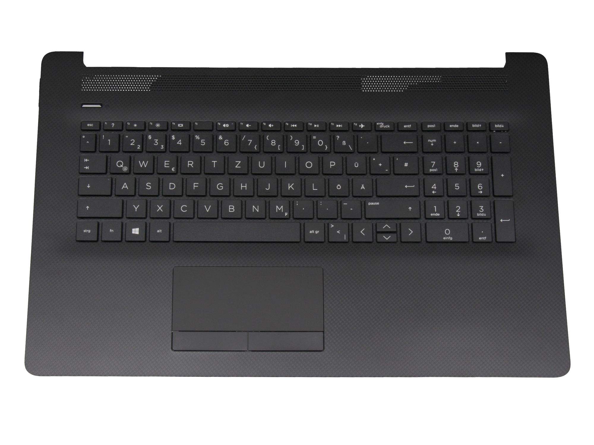 HP Tastatur inkl. Topcase DE (deutsch) schwarz/schwarz (DVD) (Optik: Rautemuster) für HP 17-by4000