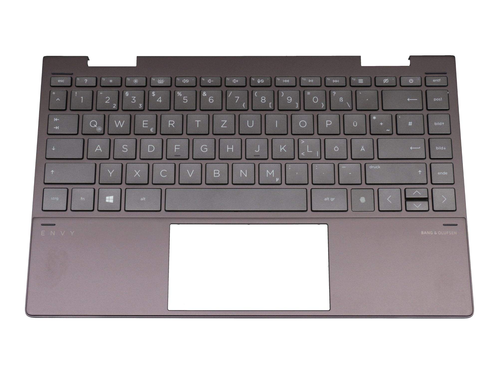 HP Tastatur inkl. Topcase DE (deutsch) schwarz/schwarz mit Backlight für HP Envy x360 13-ay1