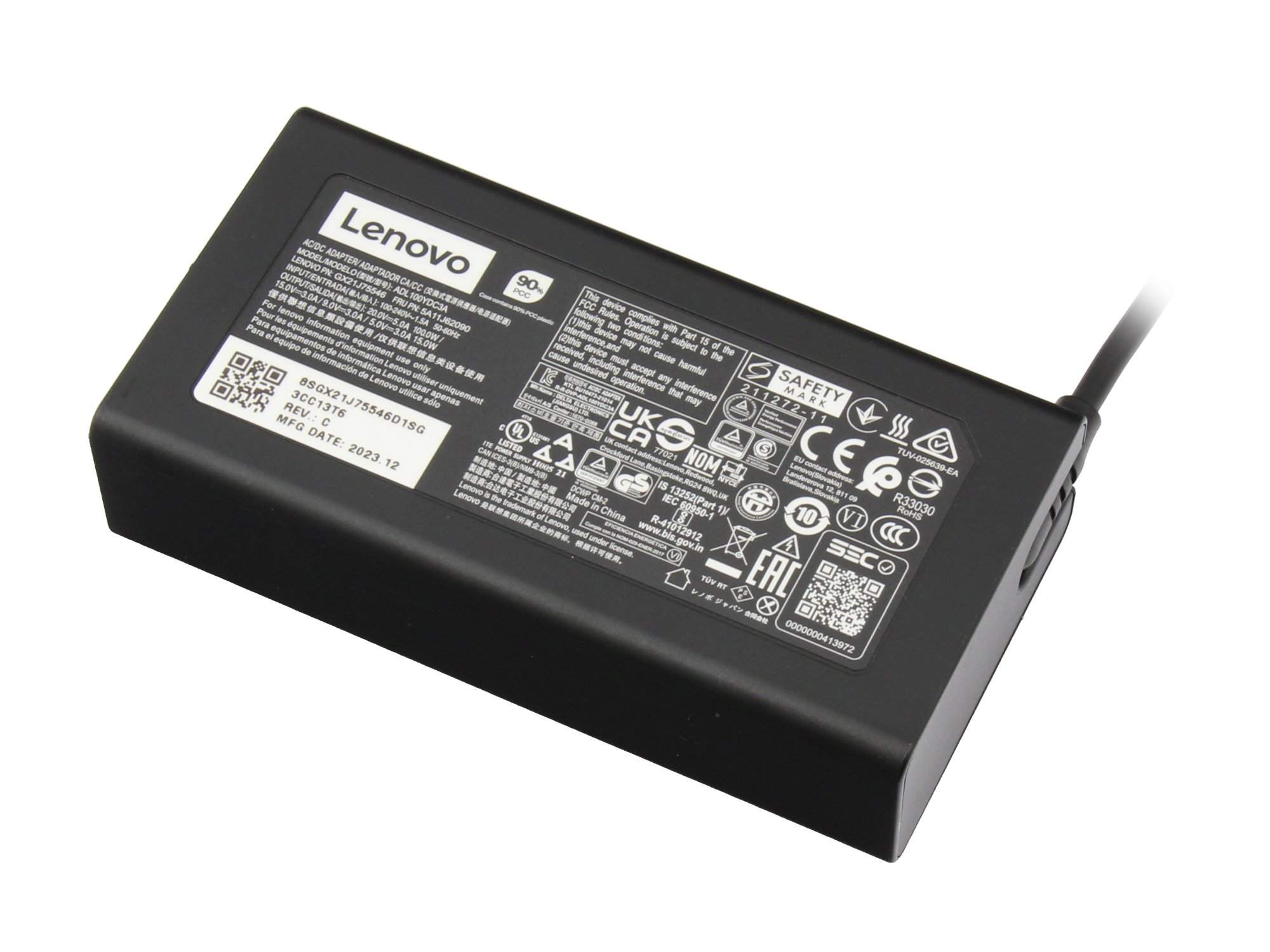 LENOVO USB-C Netzteil 100,0 Watt für Lenovo Yoga 7 Pro 14IMH9 (83E2)