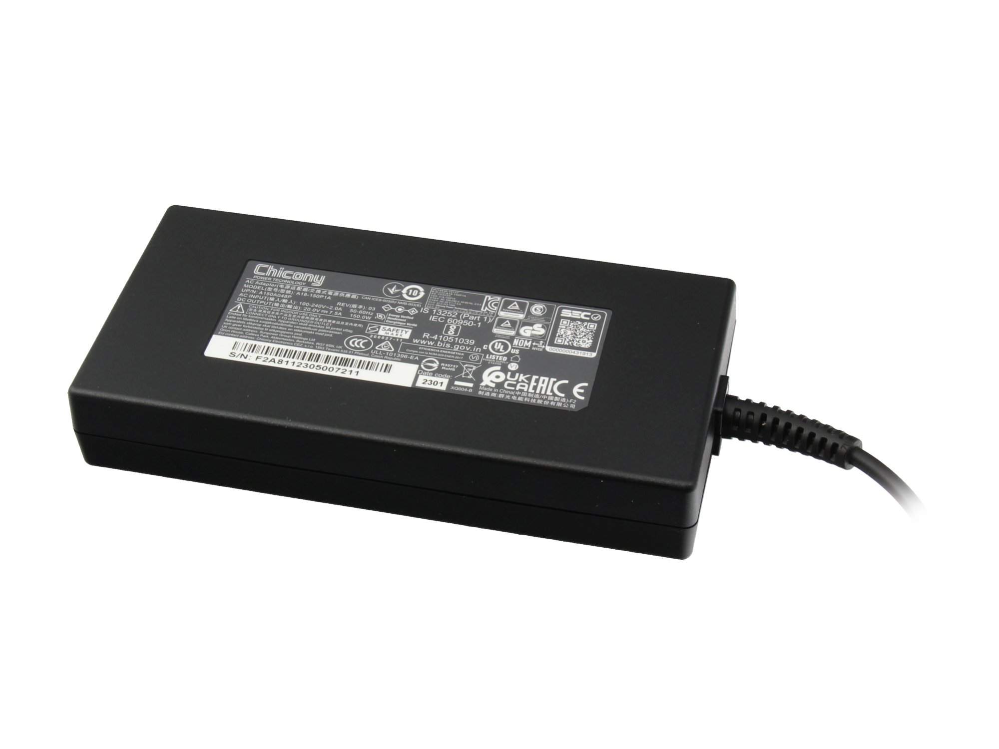 SAGER Netzteil 150,0 Watt flache Bauform für Sager Notebook NP6856 (NH58RCQ)