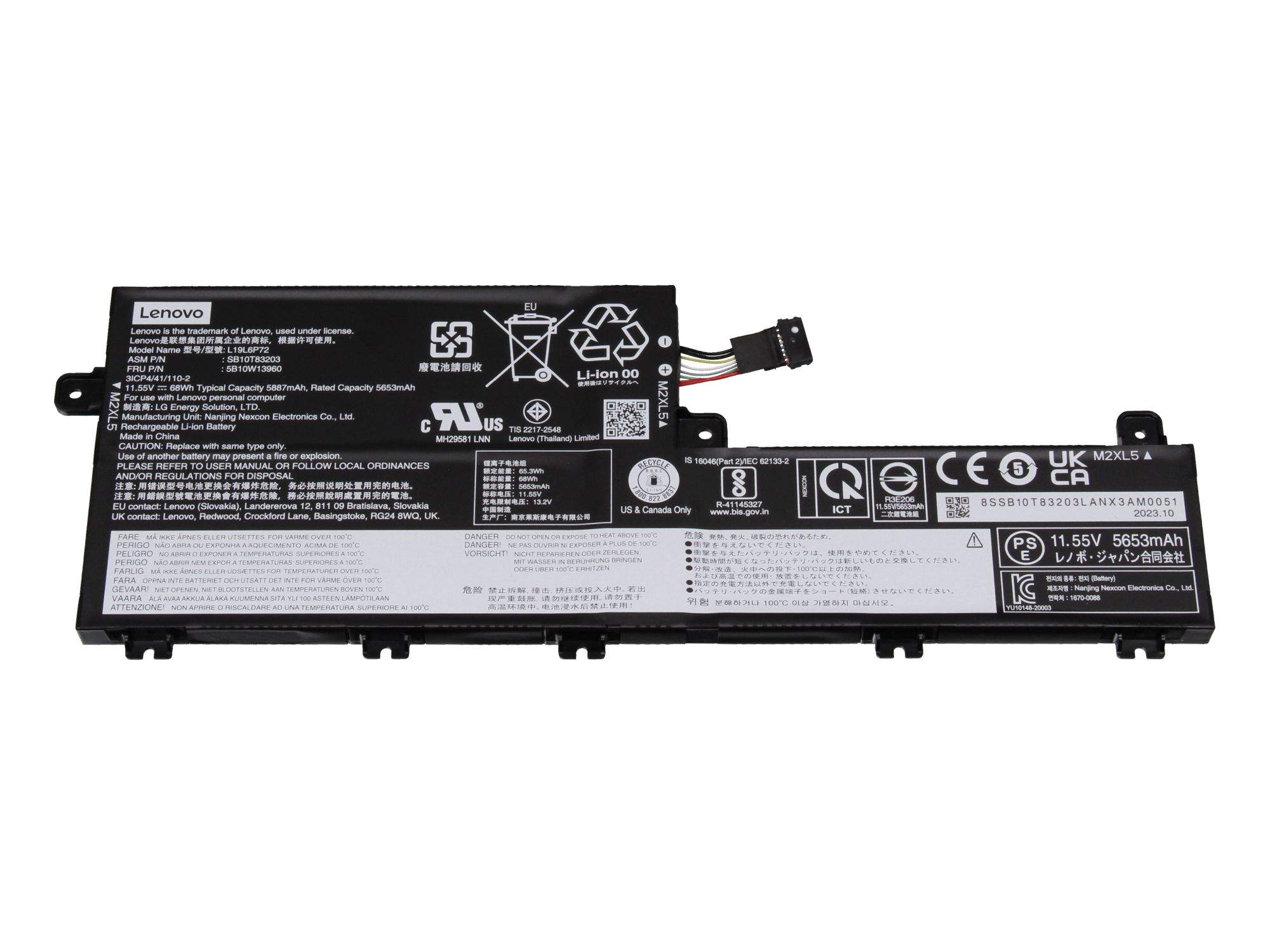 LENOVO BATTERY Internal, 6c 68Wh,