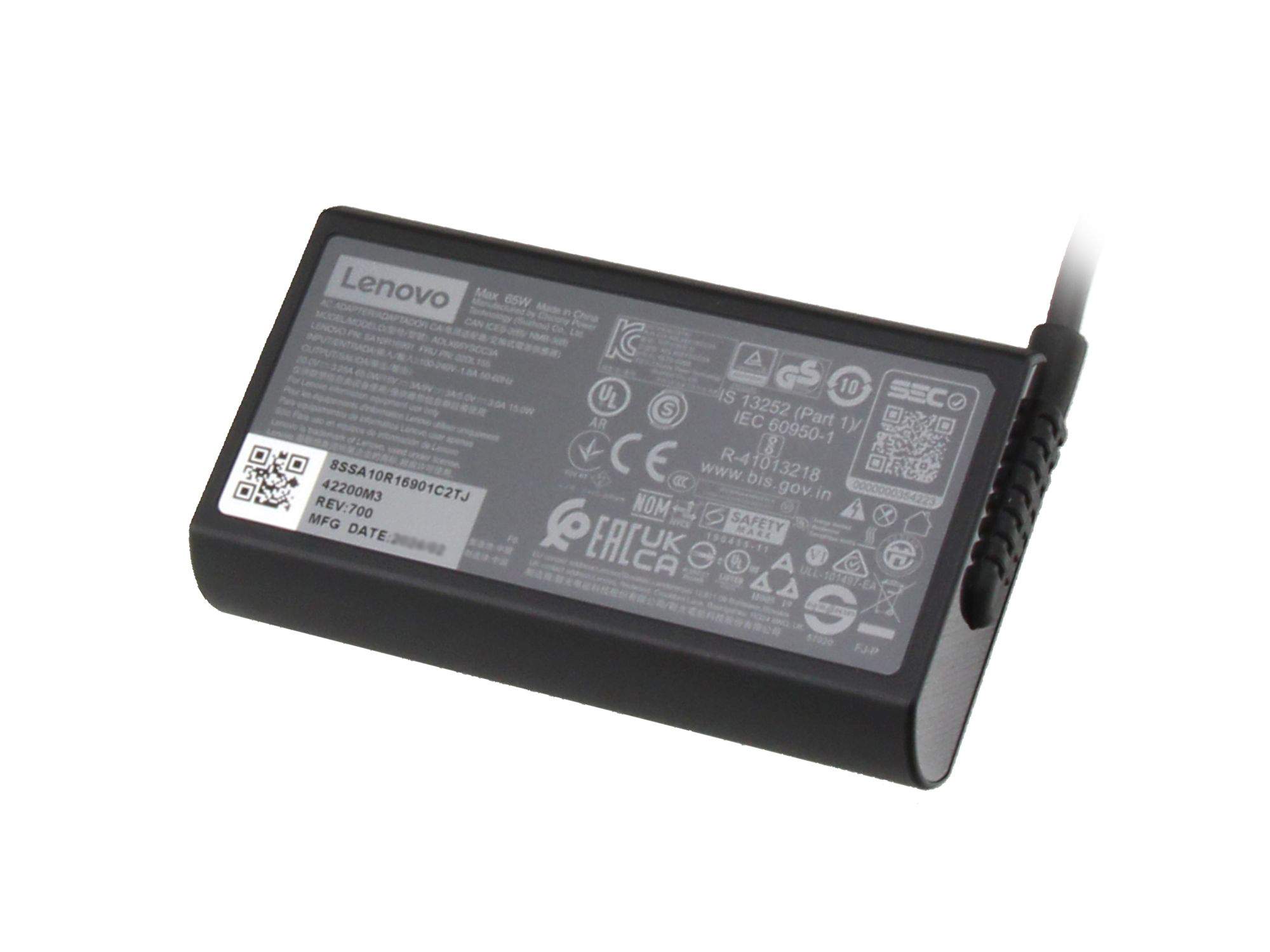 LENOVO GX20Z46255 USB-C Netzteil 65,0 Watt abgerundete Bauform