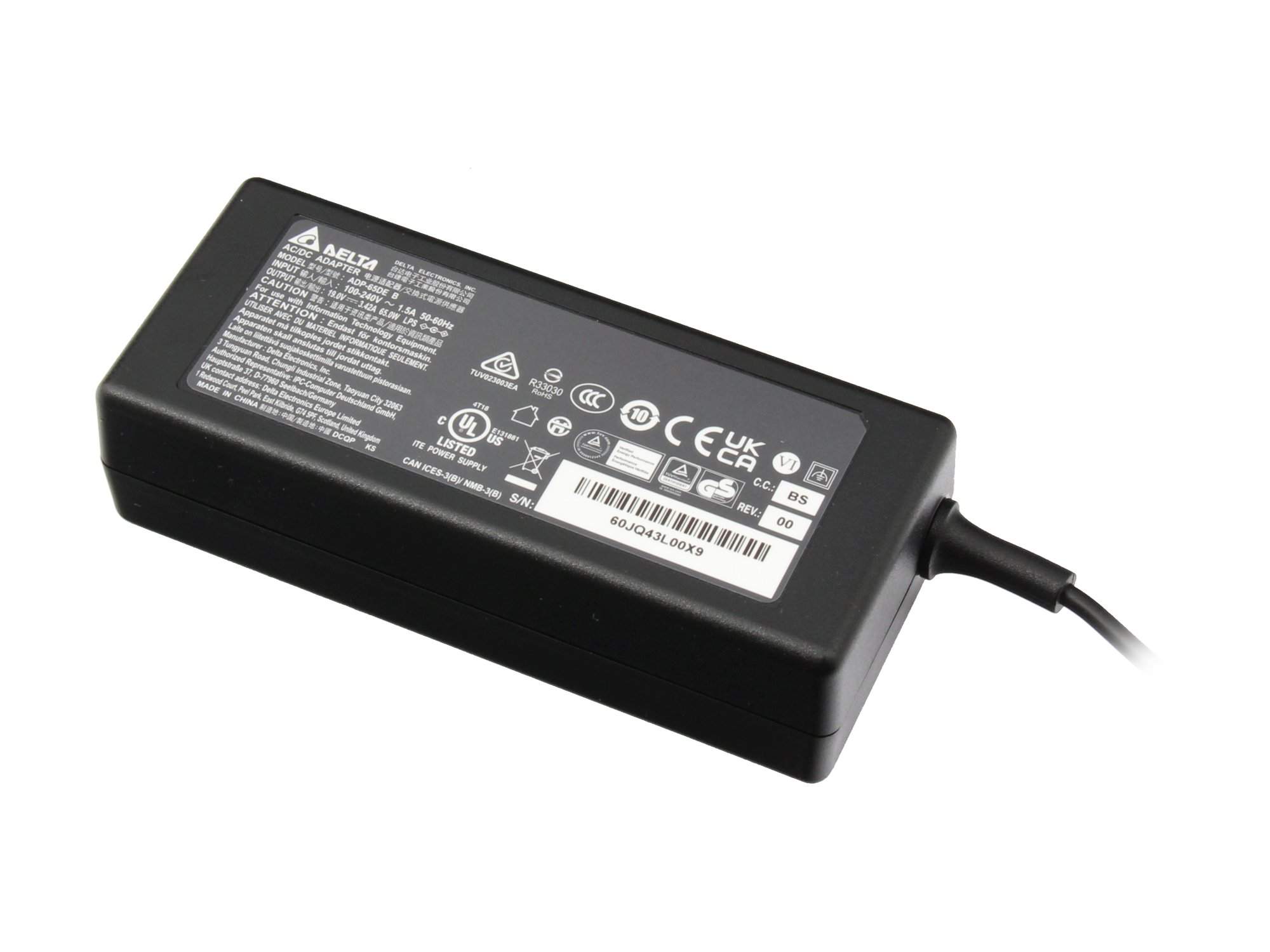 ACER Netzteil 65,0 Watt (Delta Electronics) für Acer TravelMate P2 (P243-M)