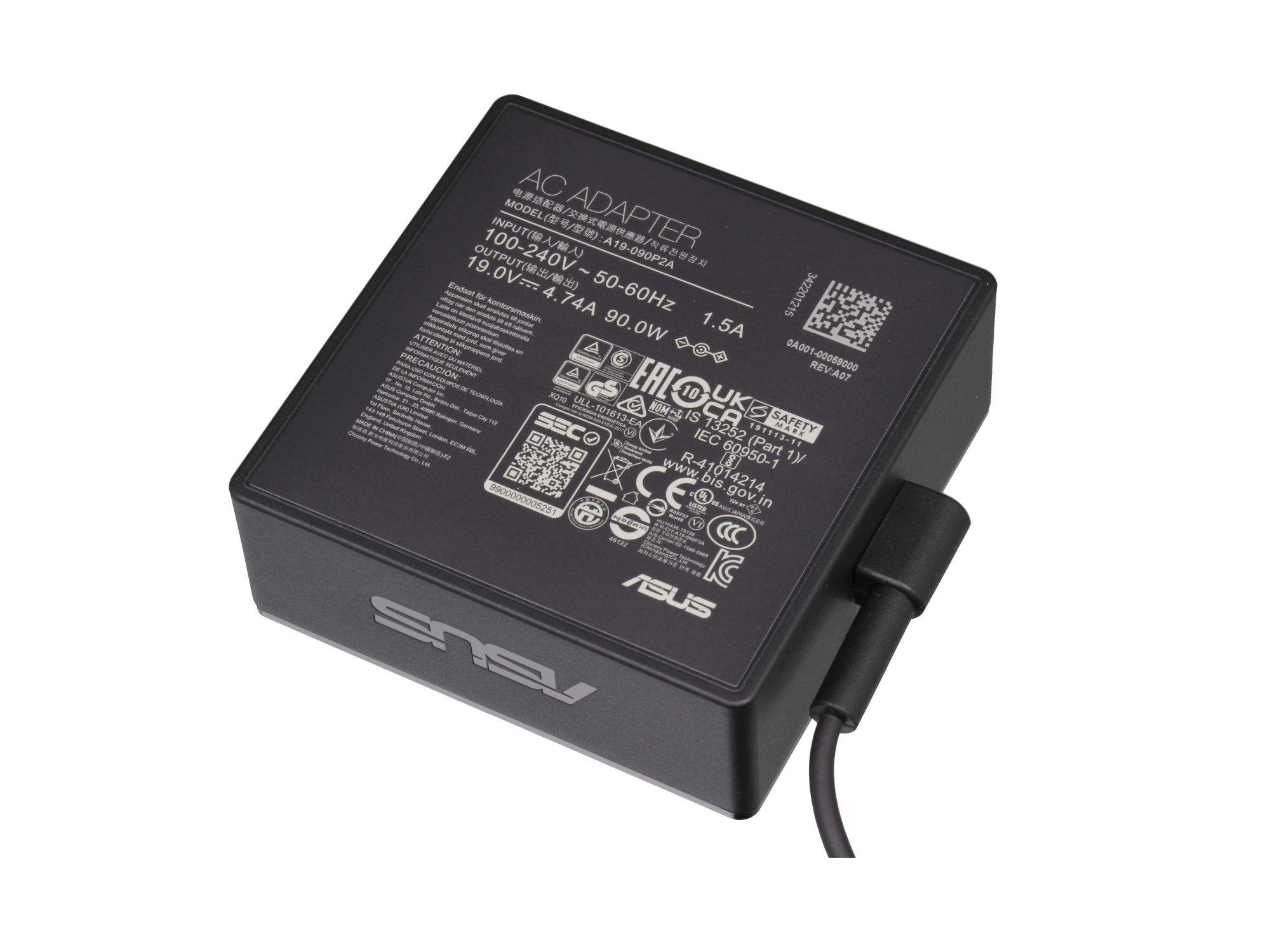 ASUS Netzteil 90 Watt slim schwarz Original für Asus B451JA Serie