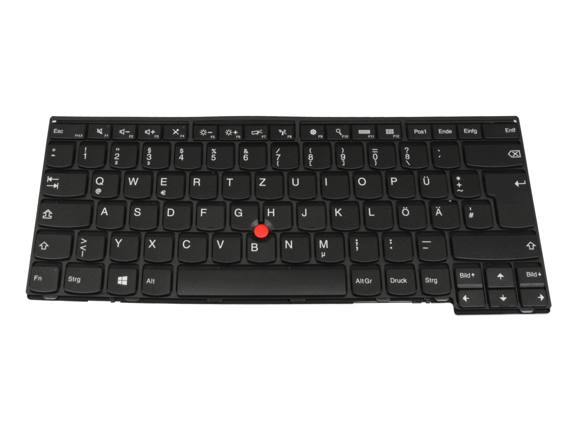 LENOVO Tastatur DE (deutsch) schwarz/schwarz matt mit Mouse-Stick Original für Lenovo ThinkPad T431s