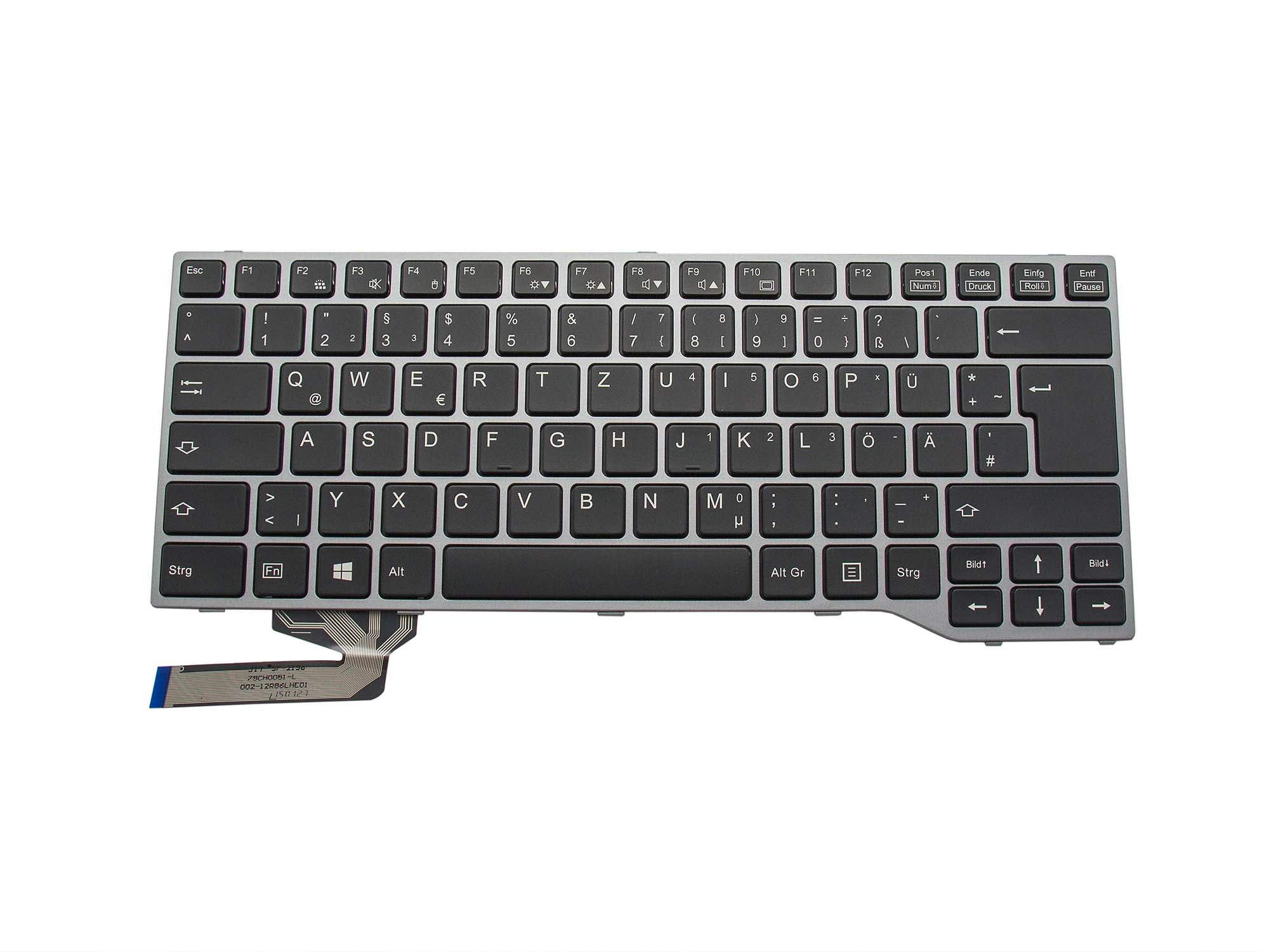 FUJITSU CP629211-04 Tastatur DE (deutsch) schwarz/grau mit Backlight Original