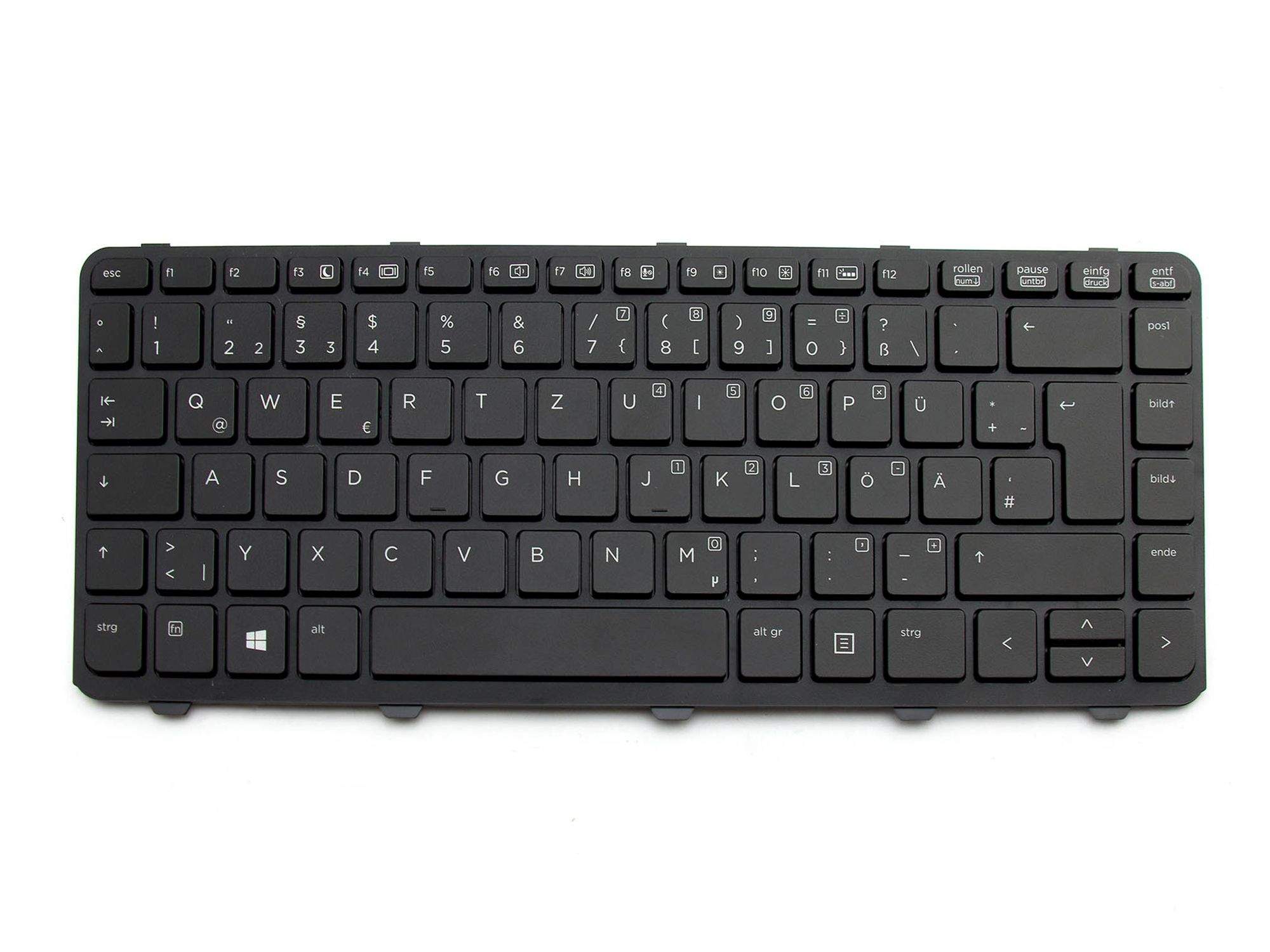 HP Tastatur DE (deutsch) schwarz/schwarz mit Backlight Original für HP ProBook 430 G2 Serie