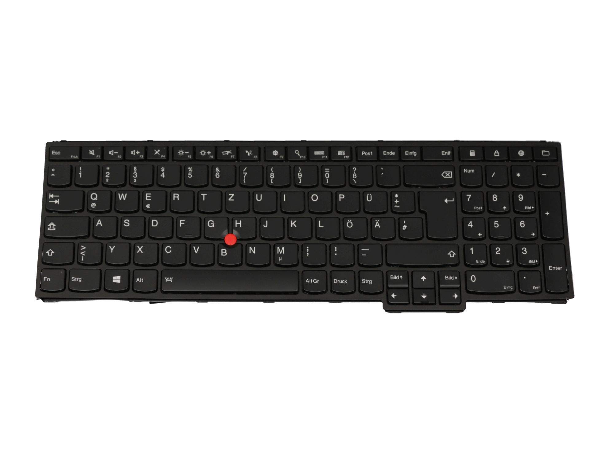 LENOVO 00HW662 Tastatur DE (deutsch) schwarz/schwarz matt mit Backlight und Mouse-Stick Original