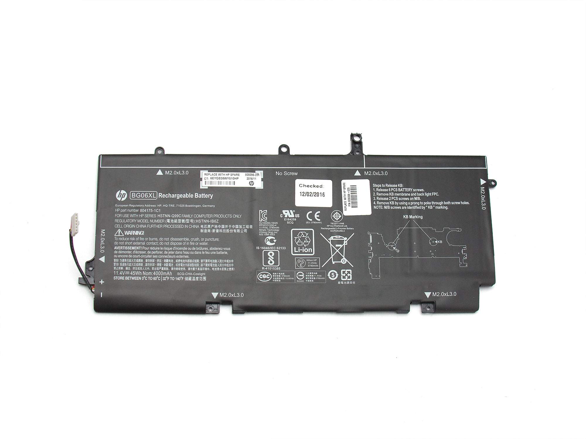 HP 804175-1C1 Akku 45Wh - Original