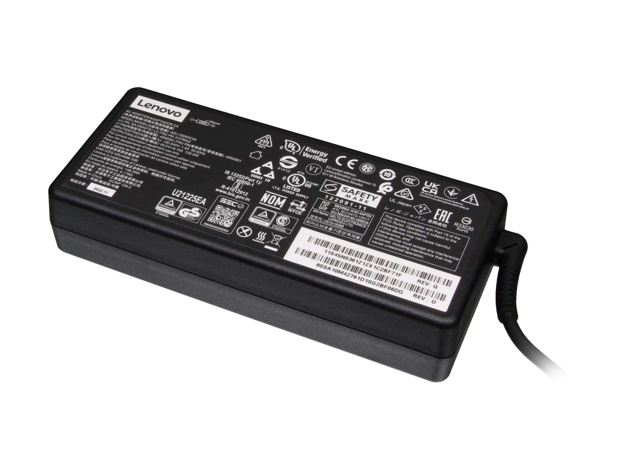LENOVO Netzteil 135 Watt - Original für Lenovo ThinkPad T470p (20J6/20J7) Serie