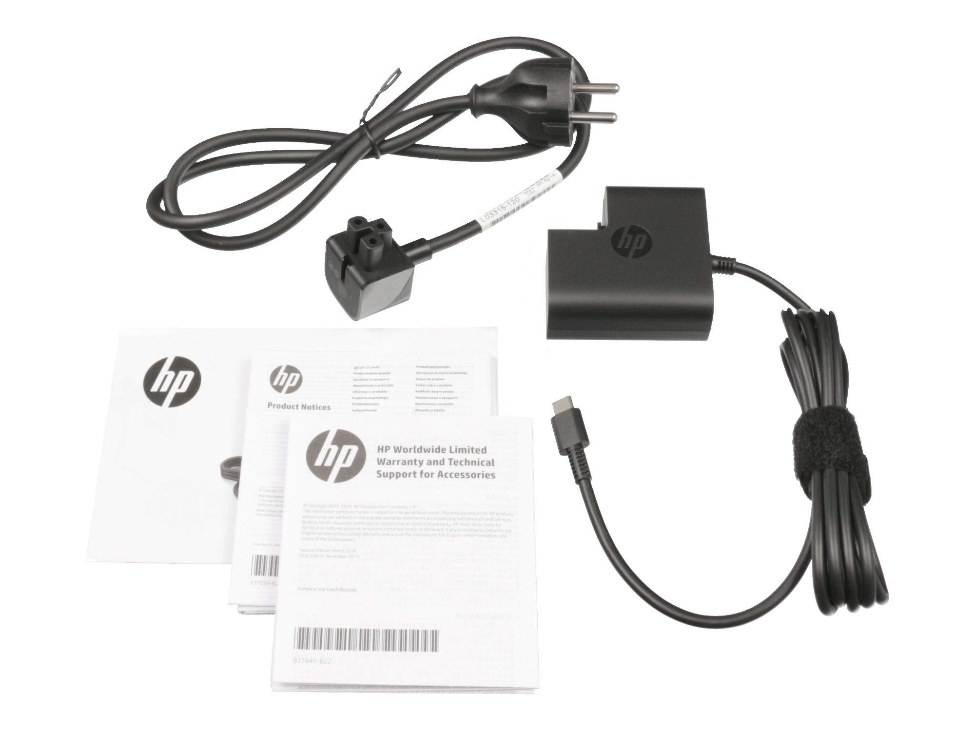 HP Netzteil 45 Watt USB-C Wall Mount - Orignal für HP Spectre 13-v100 Serie