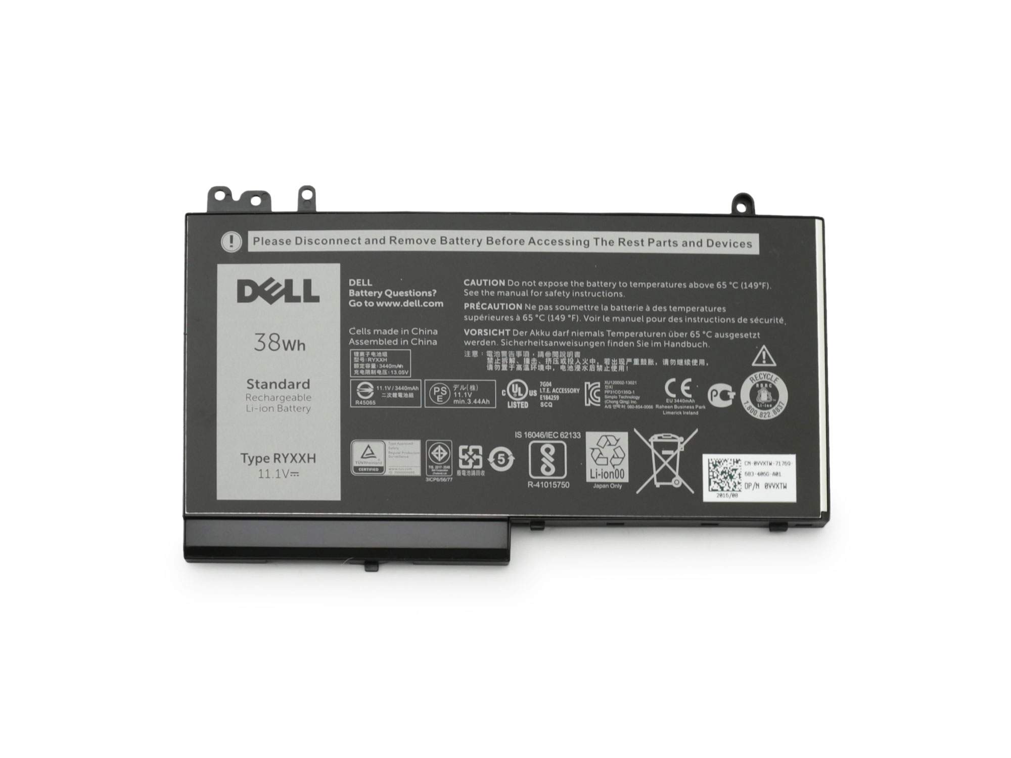 DELL Akku 38Wh Original für Dell Latitude 14 (E5450) Serie