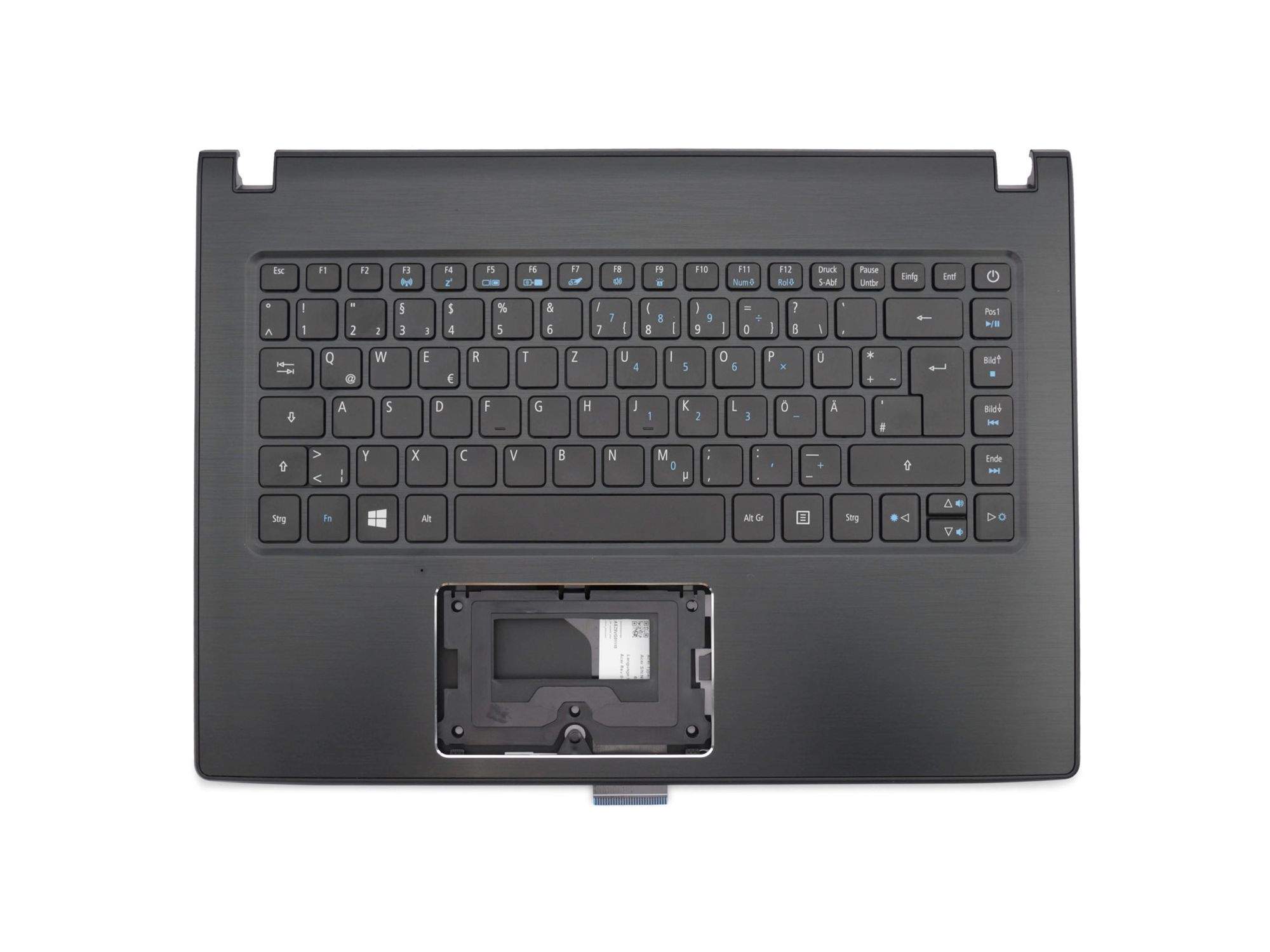 ACER 1KAJZZG0059 Tastatur inkl. Topcase DE (deutsch) schwarz/schwarz mit Backlight Original