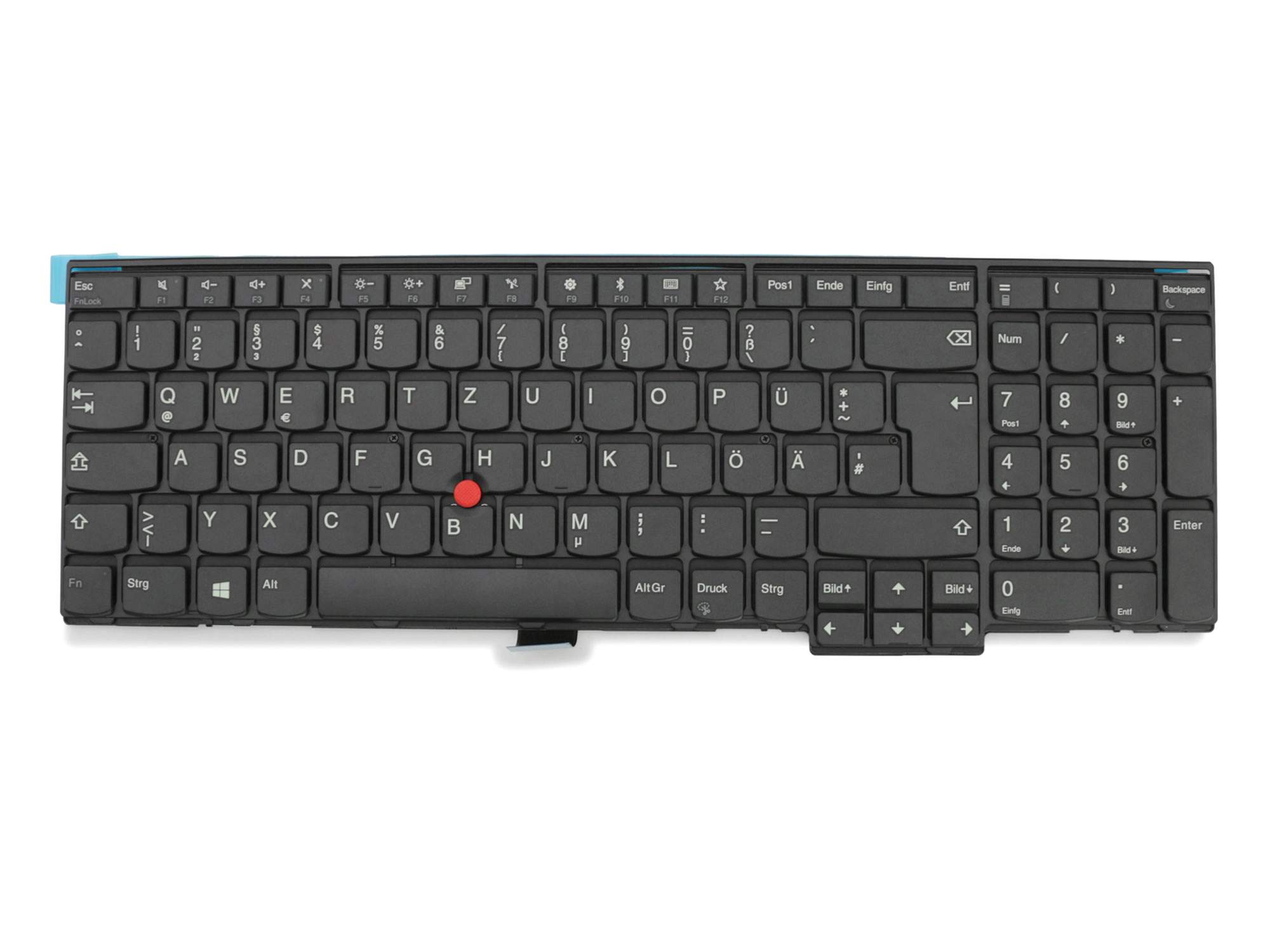 LENOVO Tastatur DE (deutsch) schwarz/schwarz matt mit Mouse-Stick Original für Lenovo ThinkPad L570