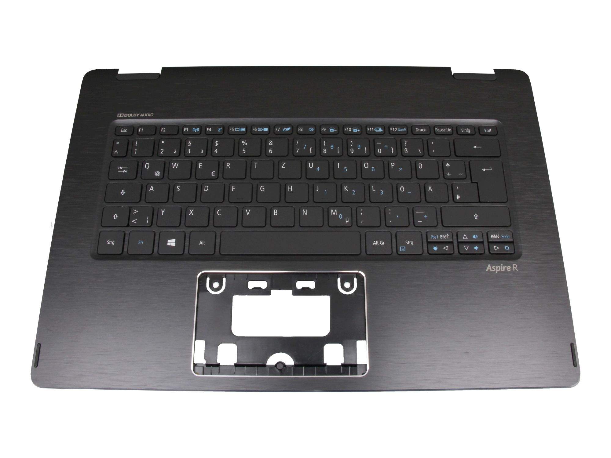 ACER Tastatur inkl. Topcase DE (deutsch) schwarz/schwarz mit Backlight Original für Acer Aspire R14