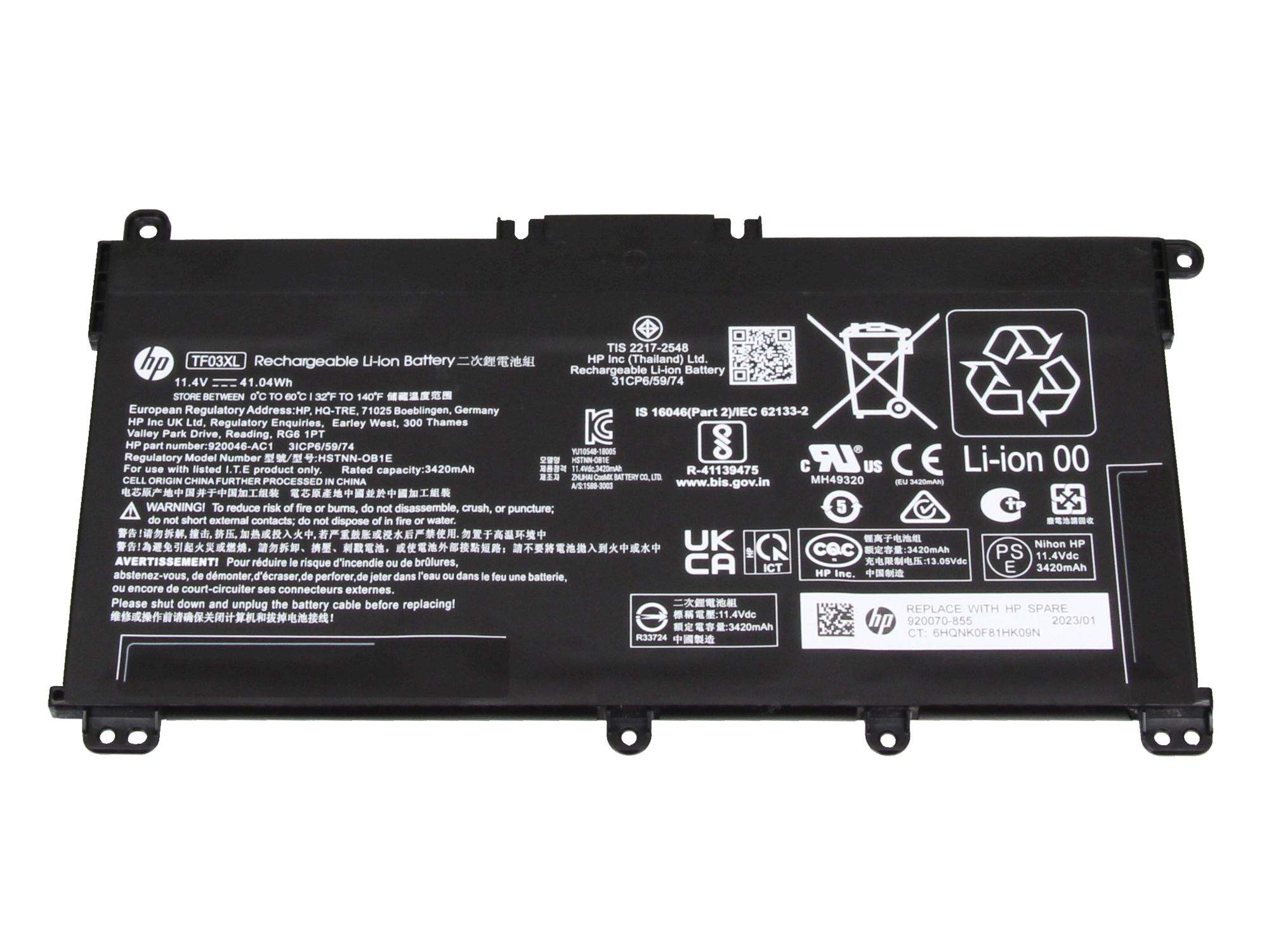 HP Akku 41,7Wh Original für HP Pavilion 15-ck000 Serie