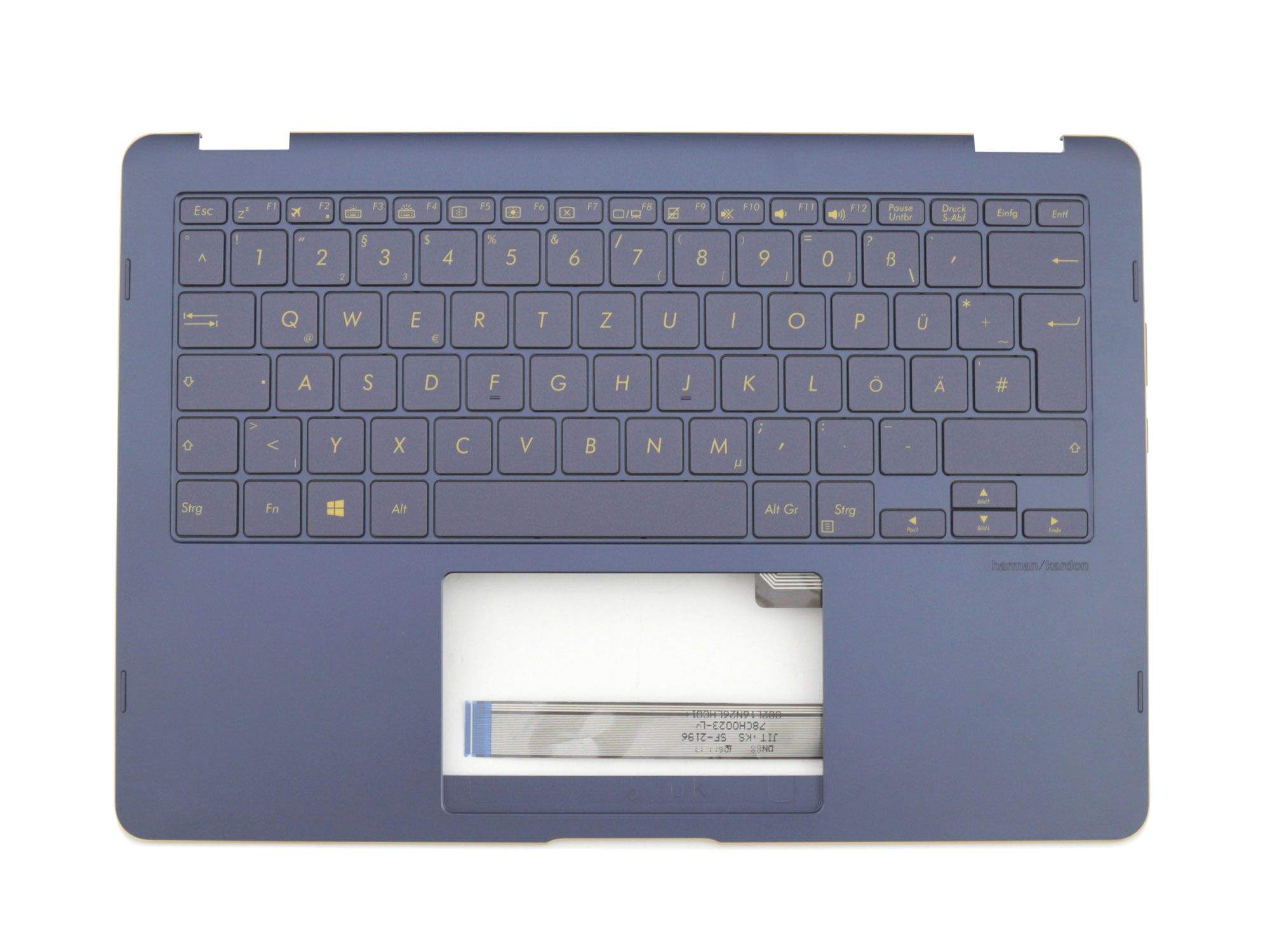 ASUS 13N1-1VA0M11 Tastatur inkl. Topcase DE (deutsch) schwarz/blau mit Backlight Original