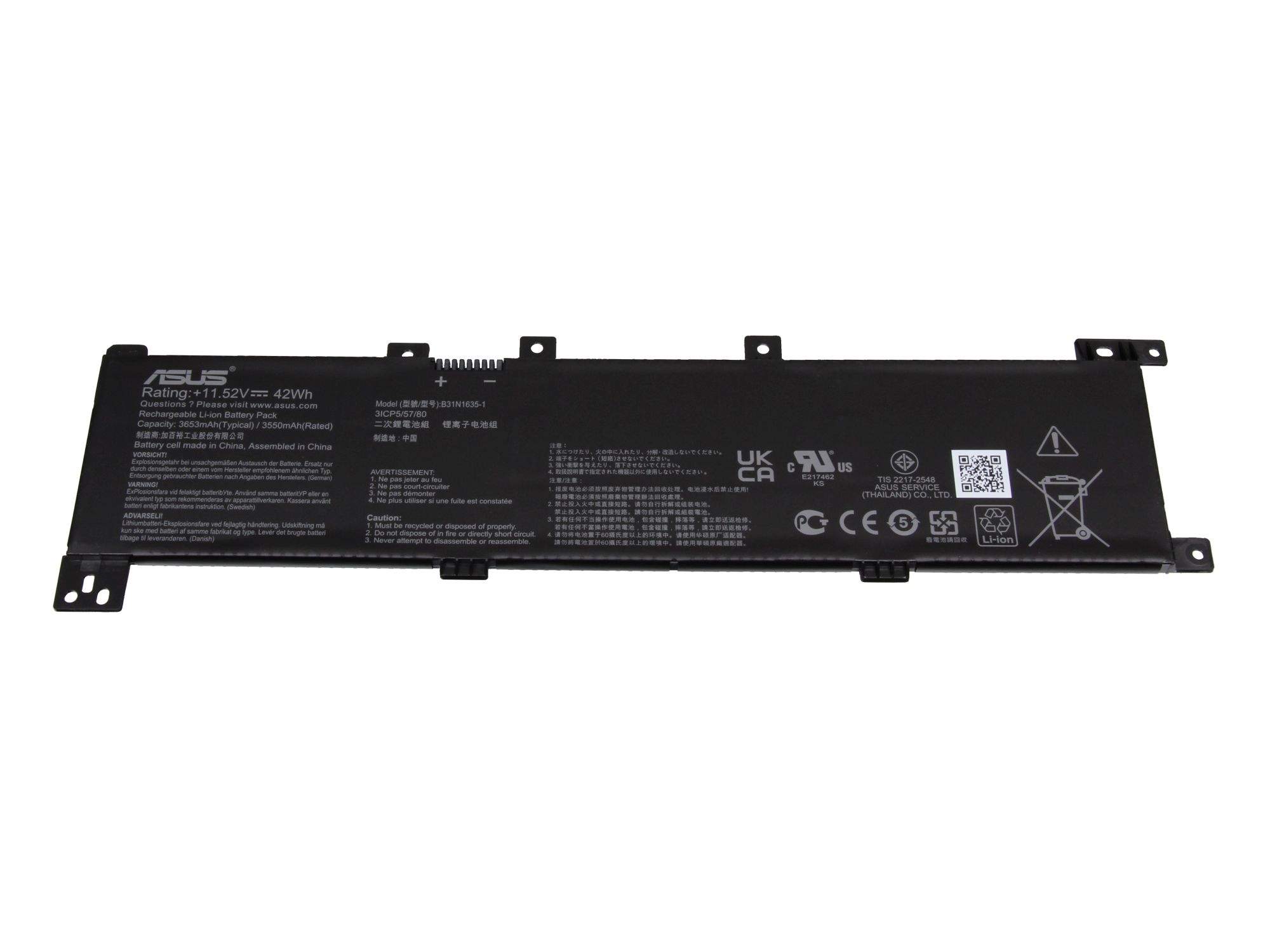 ASUS Akku 42Wh Original für Asus R702UA Serie