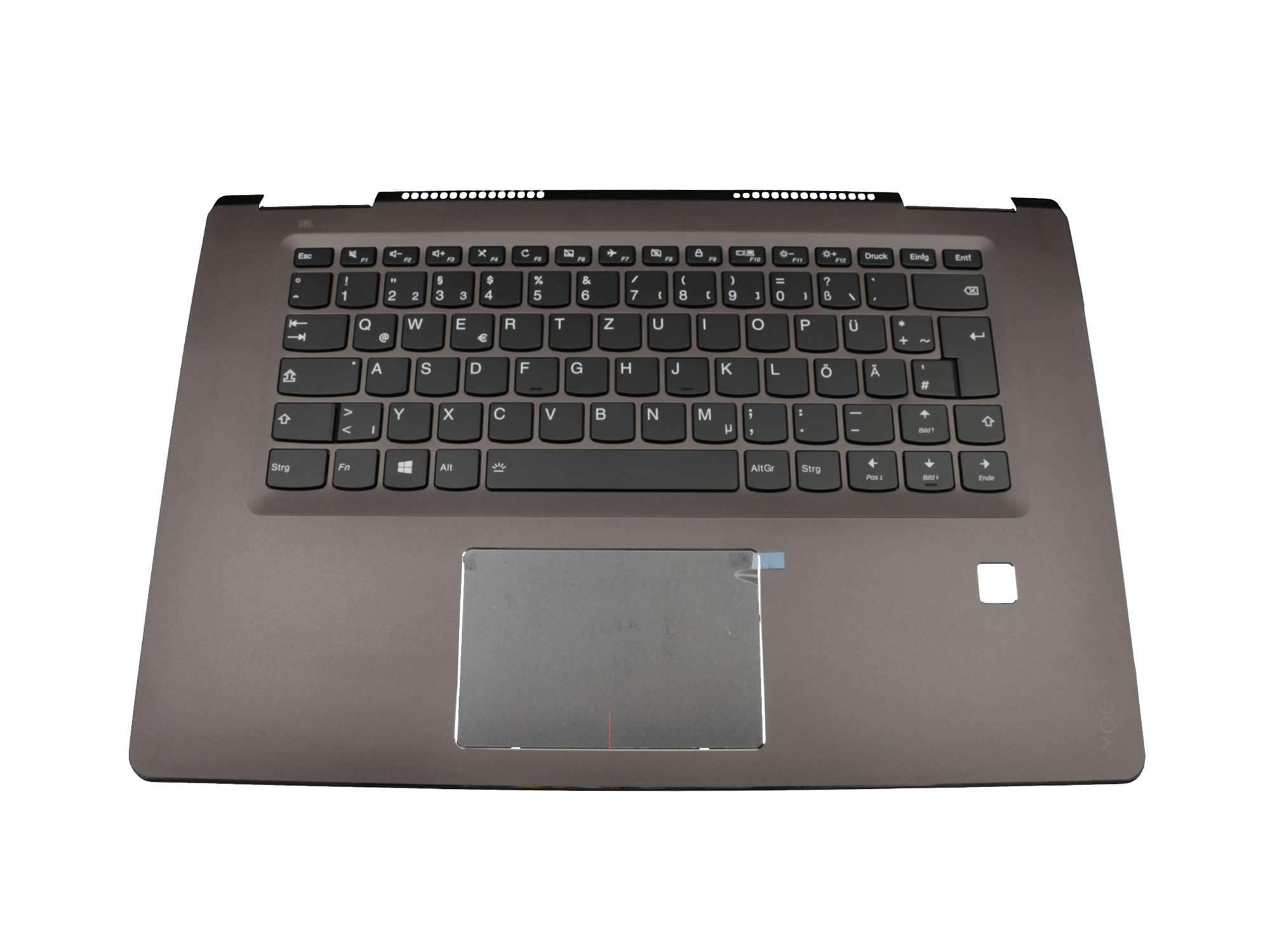 LENOVO Tastatur inkl. Topcase DE (deutsch) schwarz/grau mit Backlight Original für Lenovo Yoga 710-1