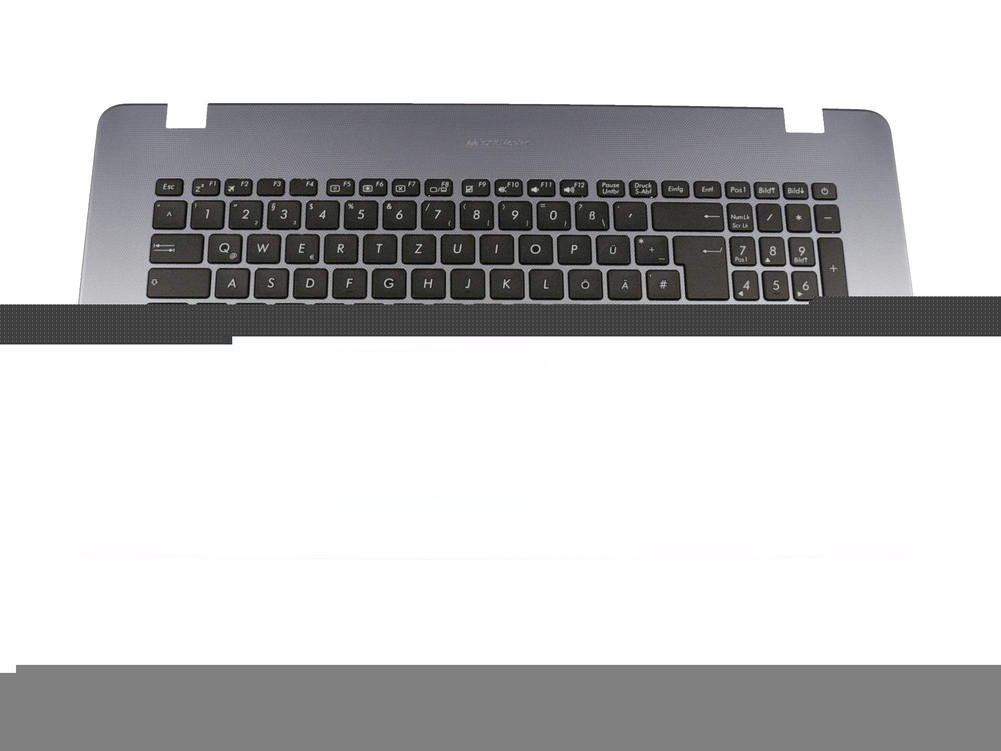 ASUS Tastatur inkl. Topcase DE (deutsch) schwarz/silber Original für Asus VivoBook 17 X705UA Serie