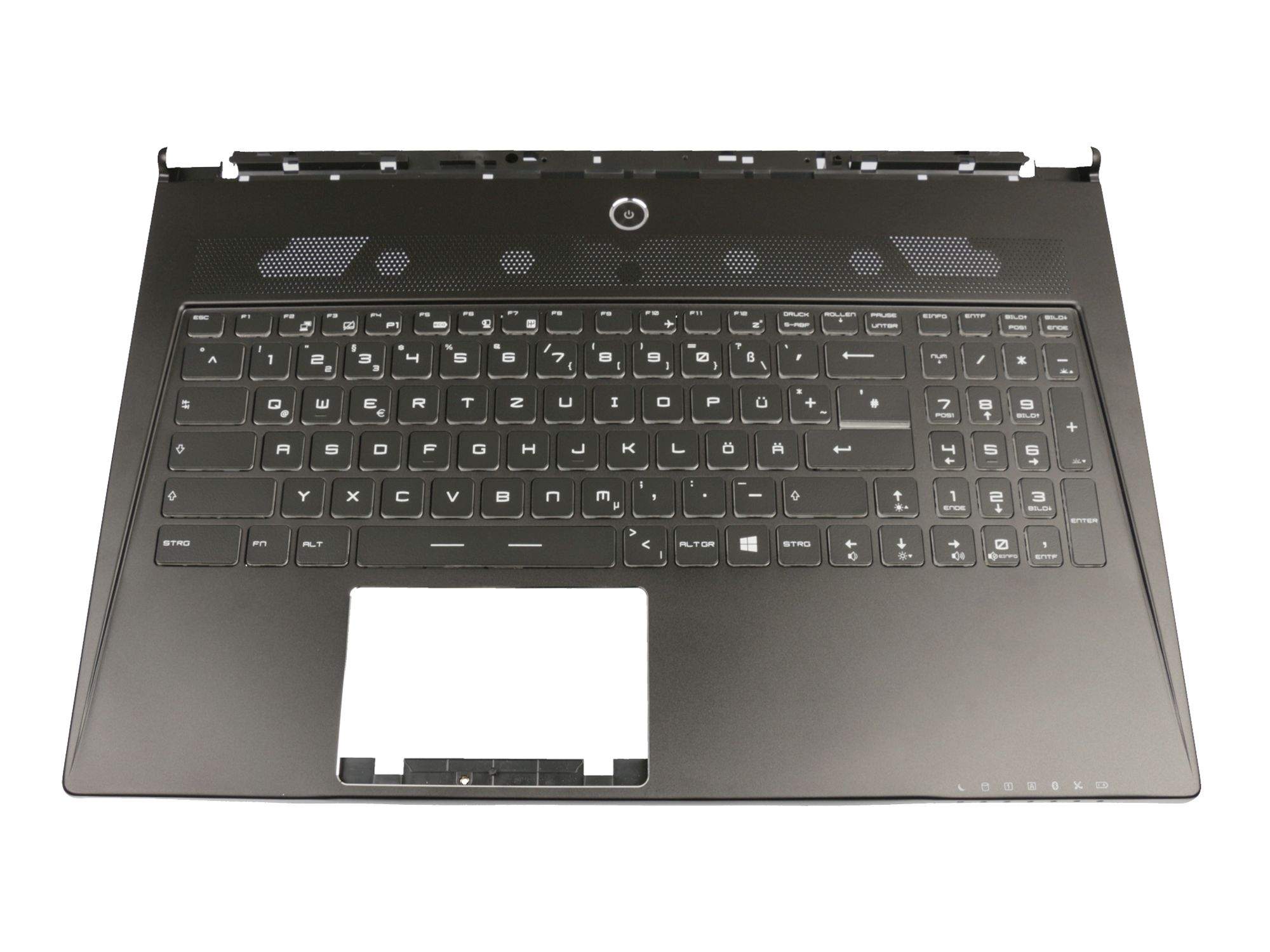 MSI 3076H7C228 Tastatur inkl. Topcase DE (deutsch) schwarz/schwarz mit Backlight Original