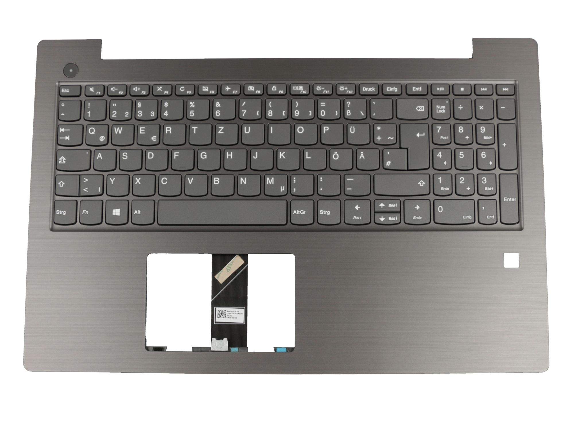 LENOVO 4600DB0C0002 Tastatur inkl. Topcase DE (deutsch) grau/grau Original