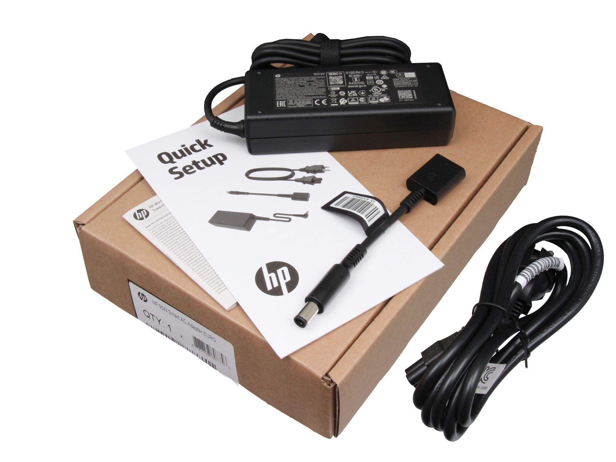 HP Spare AC Adapter 90W S-3P 4.5mm Barrel Connecto (854056-002)