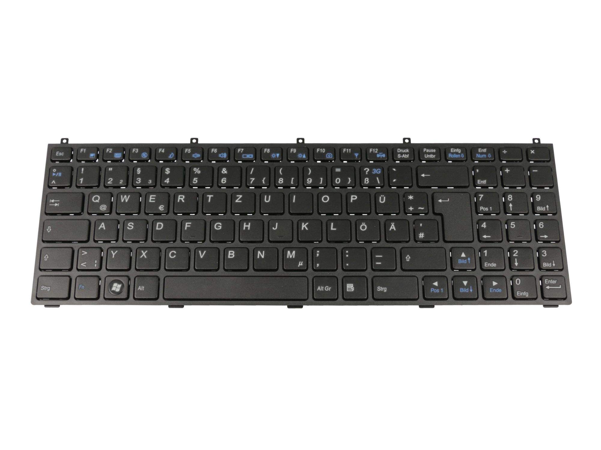 SAGER Tastatur DE (deutsch) schwarz/grau für Sager Notebook NP9850