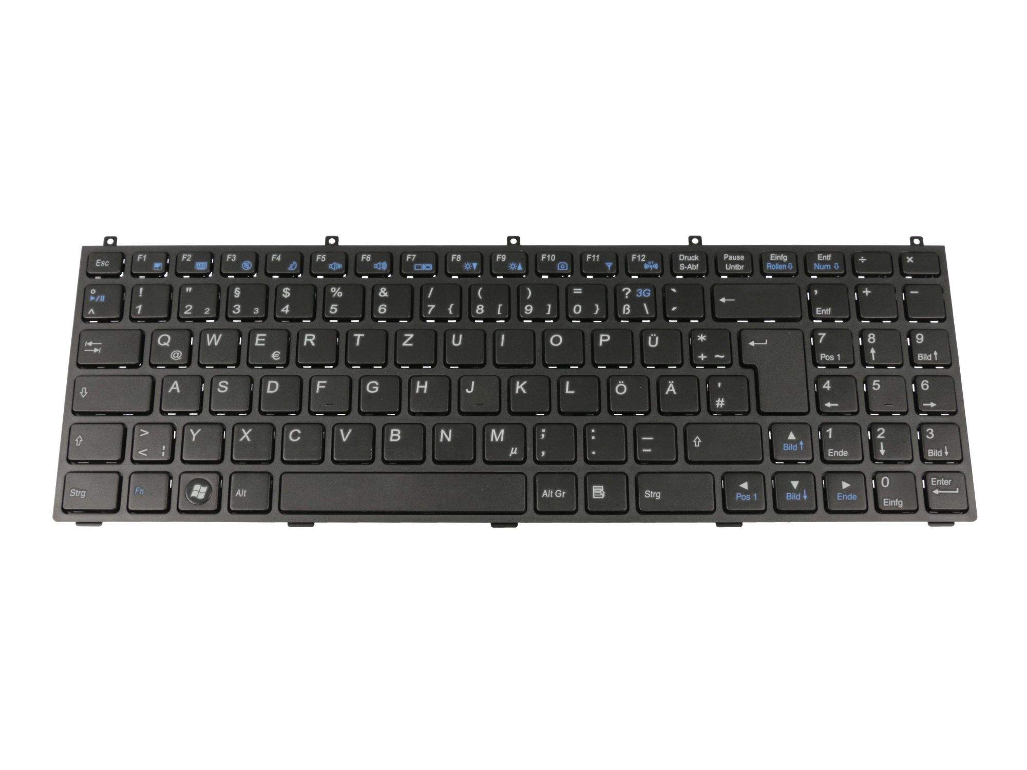 GAMING GURU Tastatur DE (deutsch) schwarz/grau für Gaming Guru Storm i7