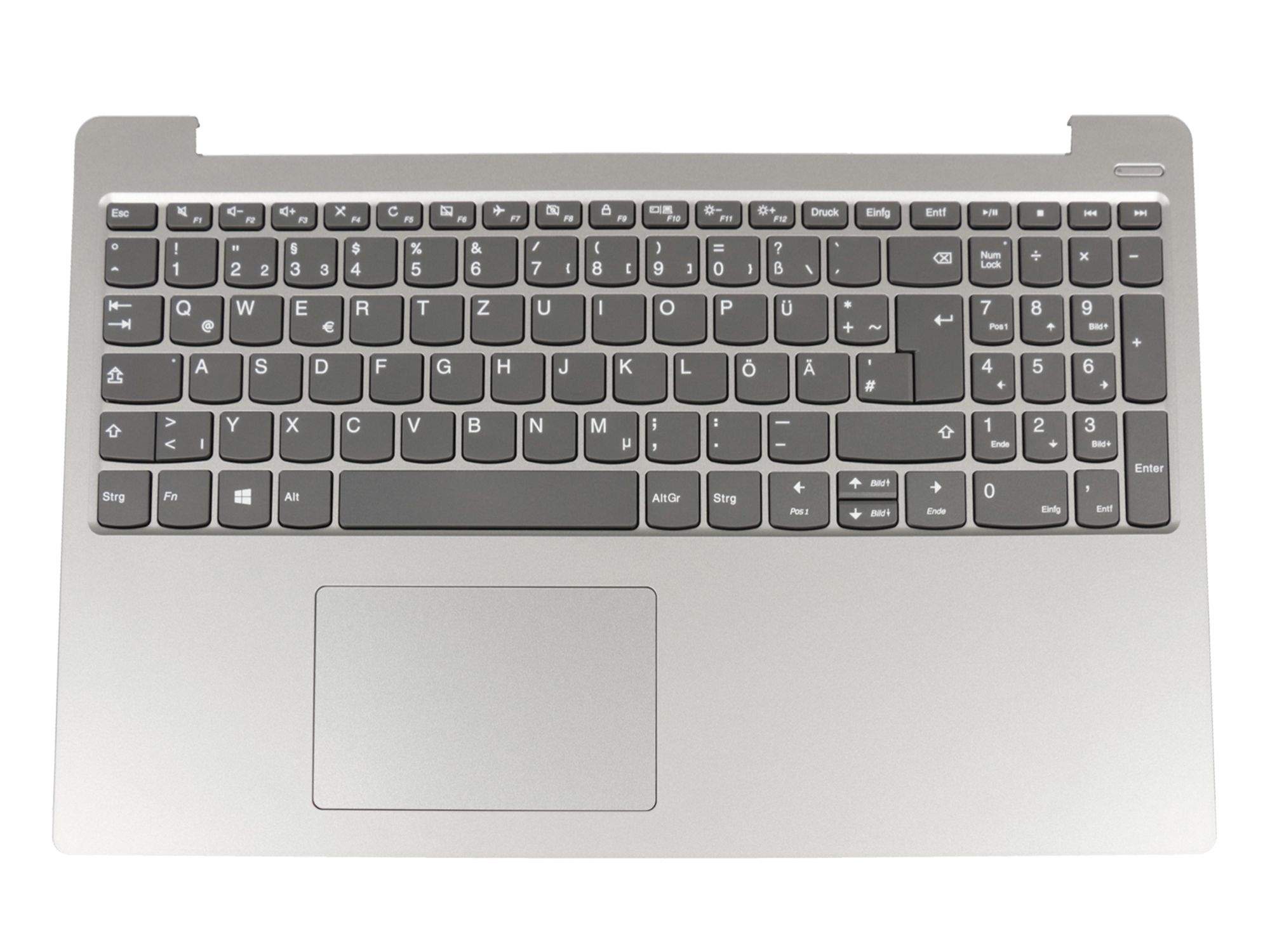 LENOVO 5CB0R07388 Tastatur inkl. Topcase DE (deutsch) grau/silber Original