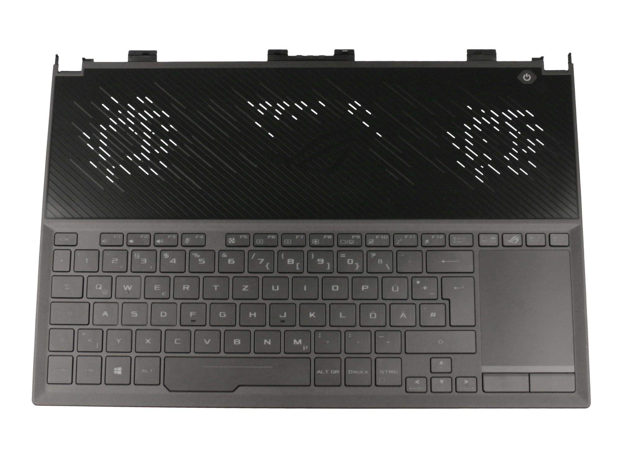 ASUS Tastatur inkl. Topcase DE (deutsch) schwarz/schwarz mit Backlight Original für Asus ROG Zephyru