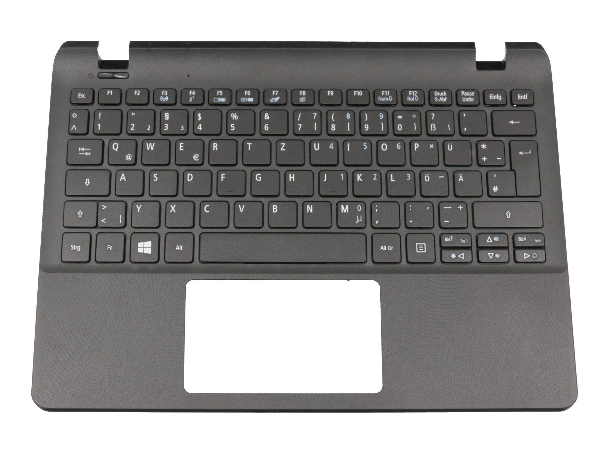 ACER Tastatur inkl. Topcase DE (deutsch) schwarz/schwarz Original für Acer TravelMate B116-MP Serie