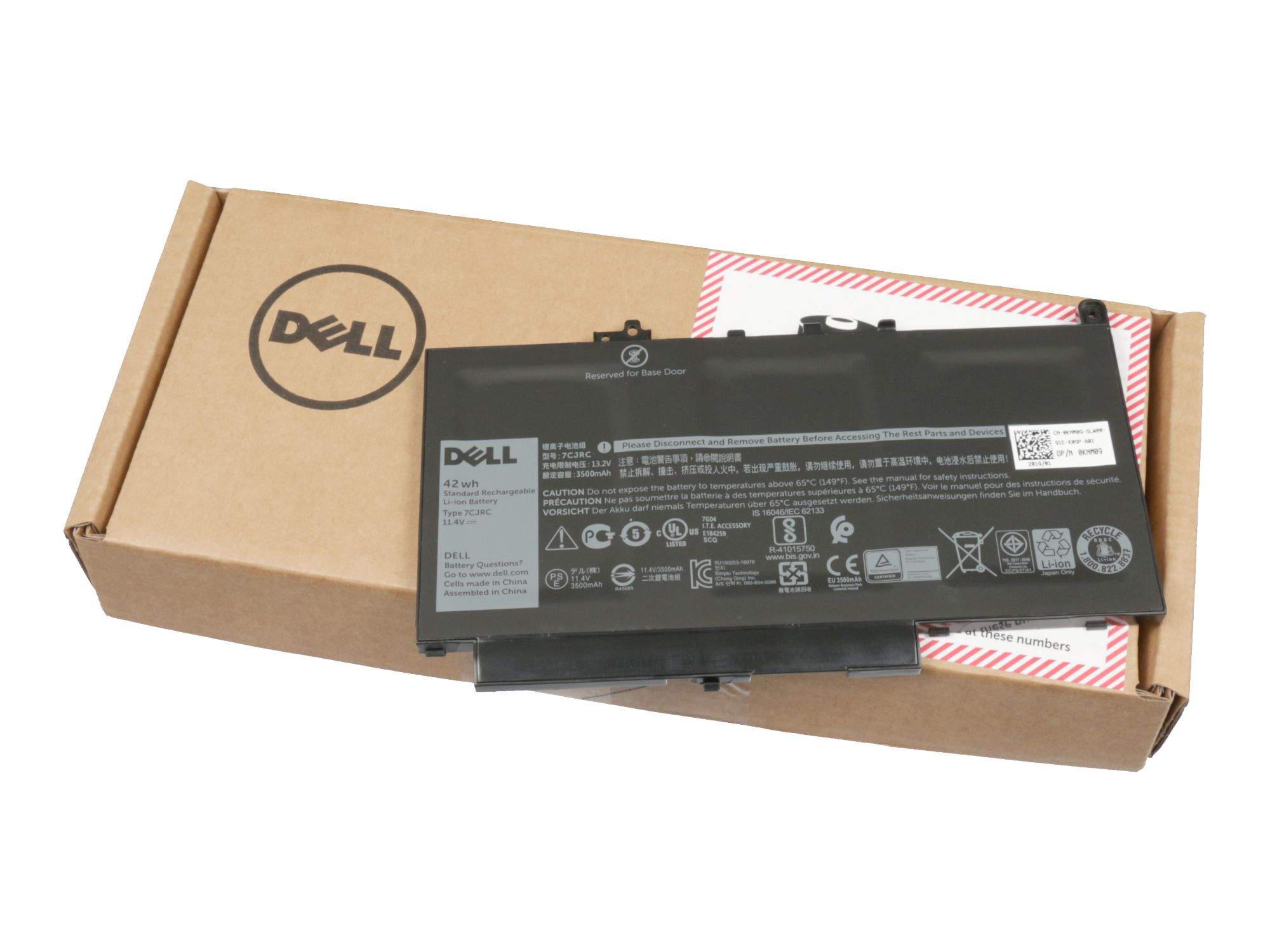 DELL BTRY PRI 42WHR 3C LITH SANYO